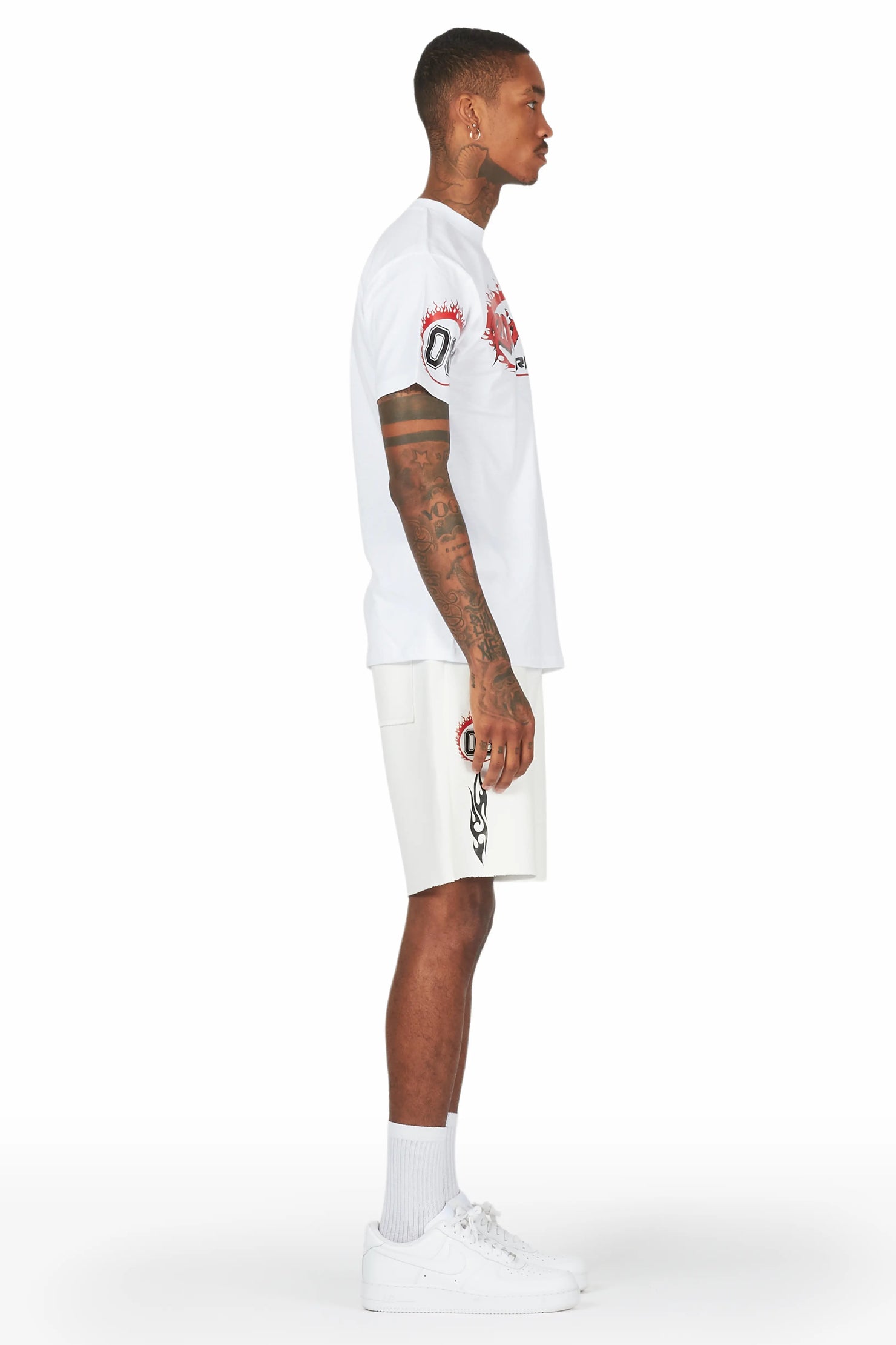 Draven 2.0 White T-Shirt Short Set