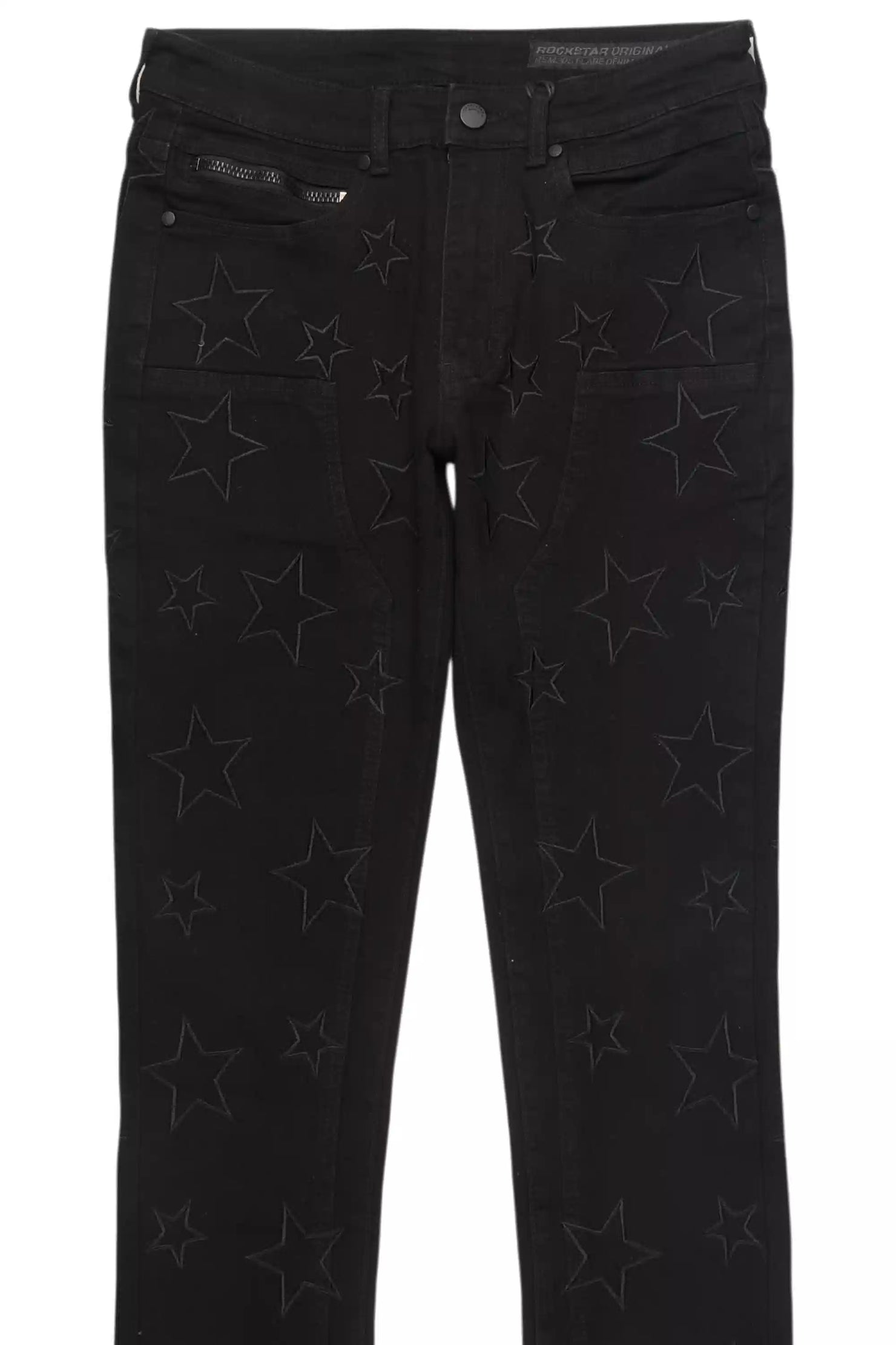 Starship Black Stacked Flare Jean