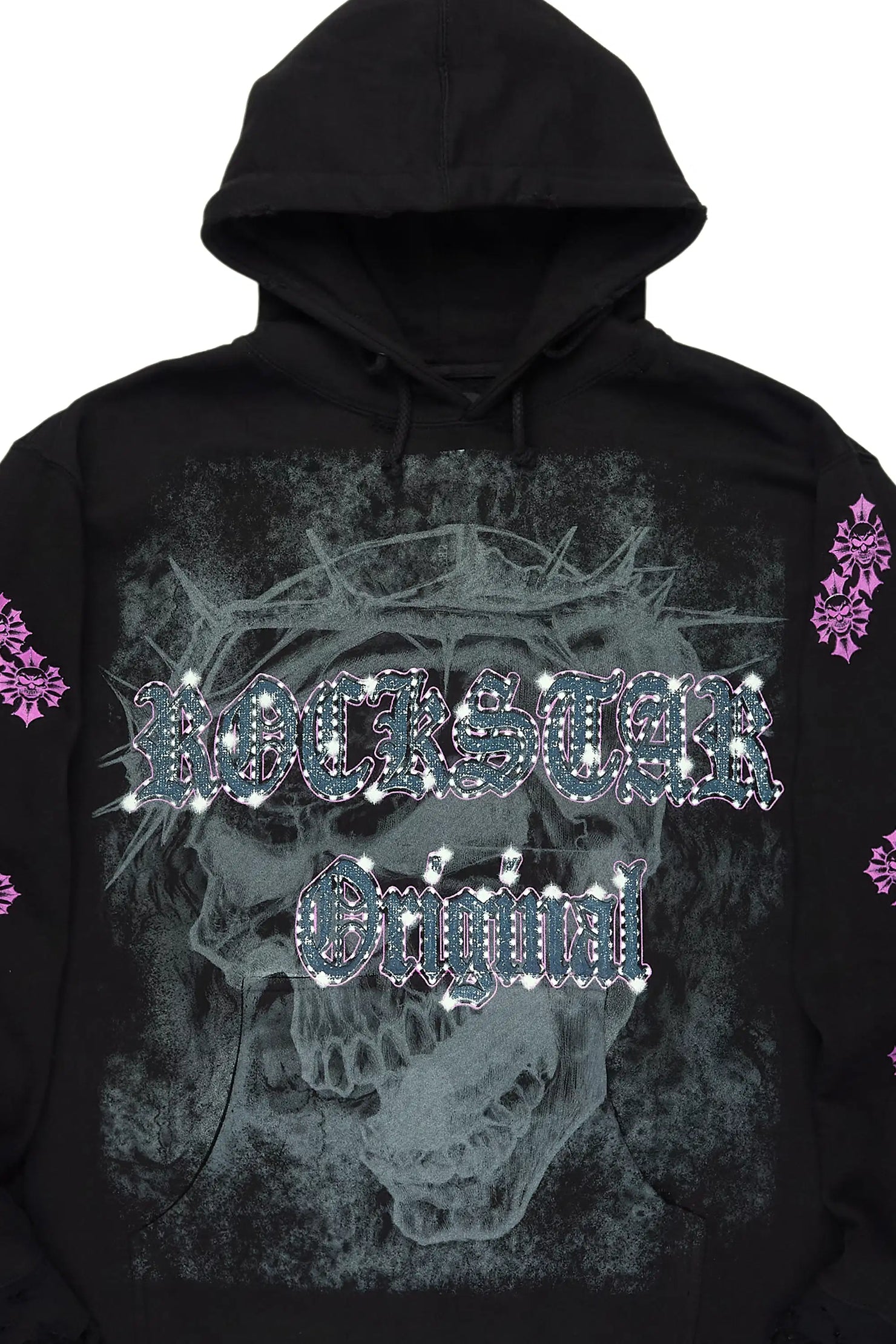Kyze Black/Multi Distressed Graphic Hoodie