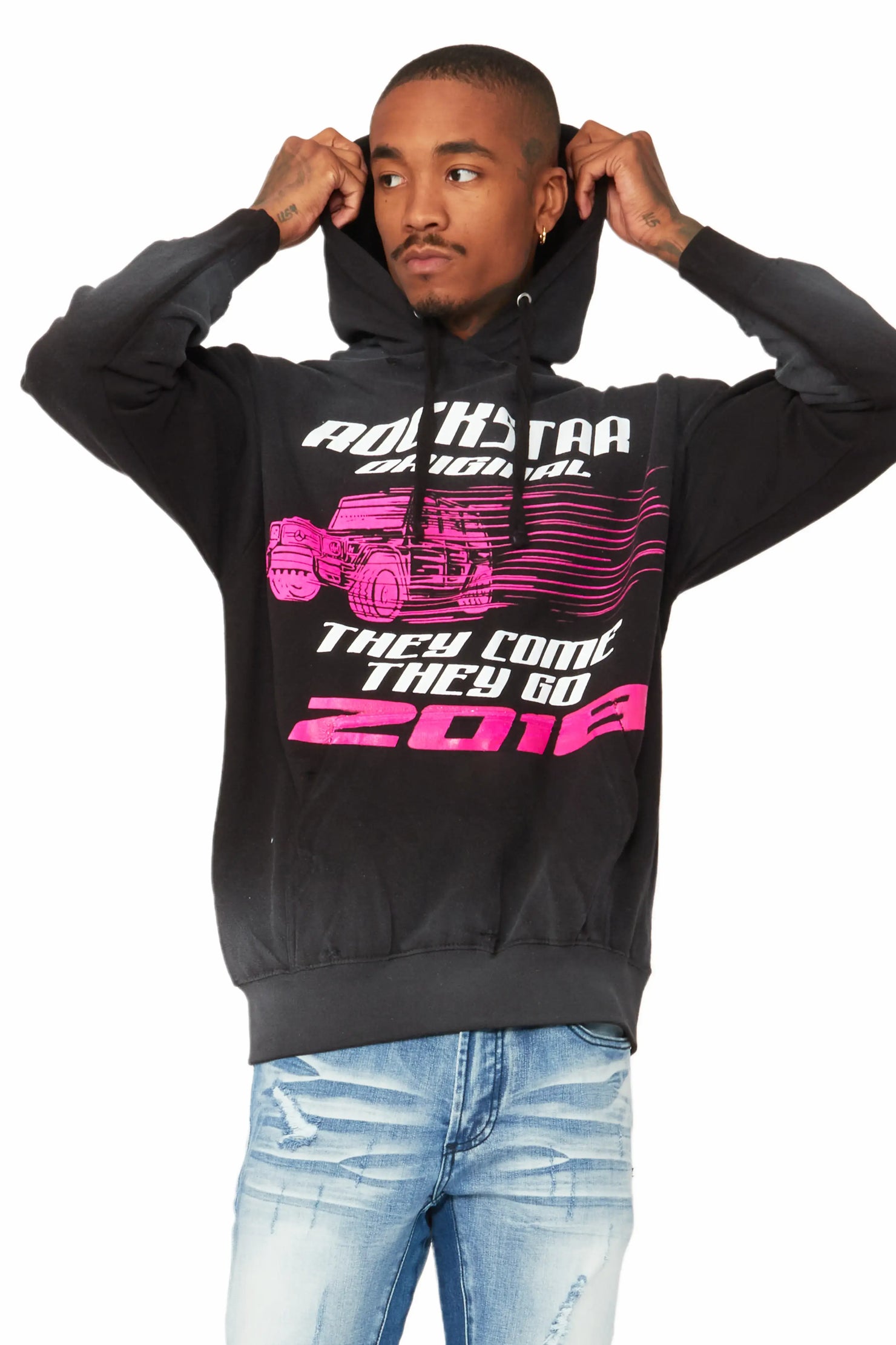 Jago Black Graphic Hoodie