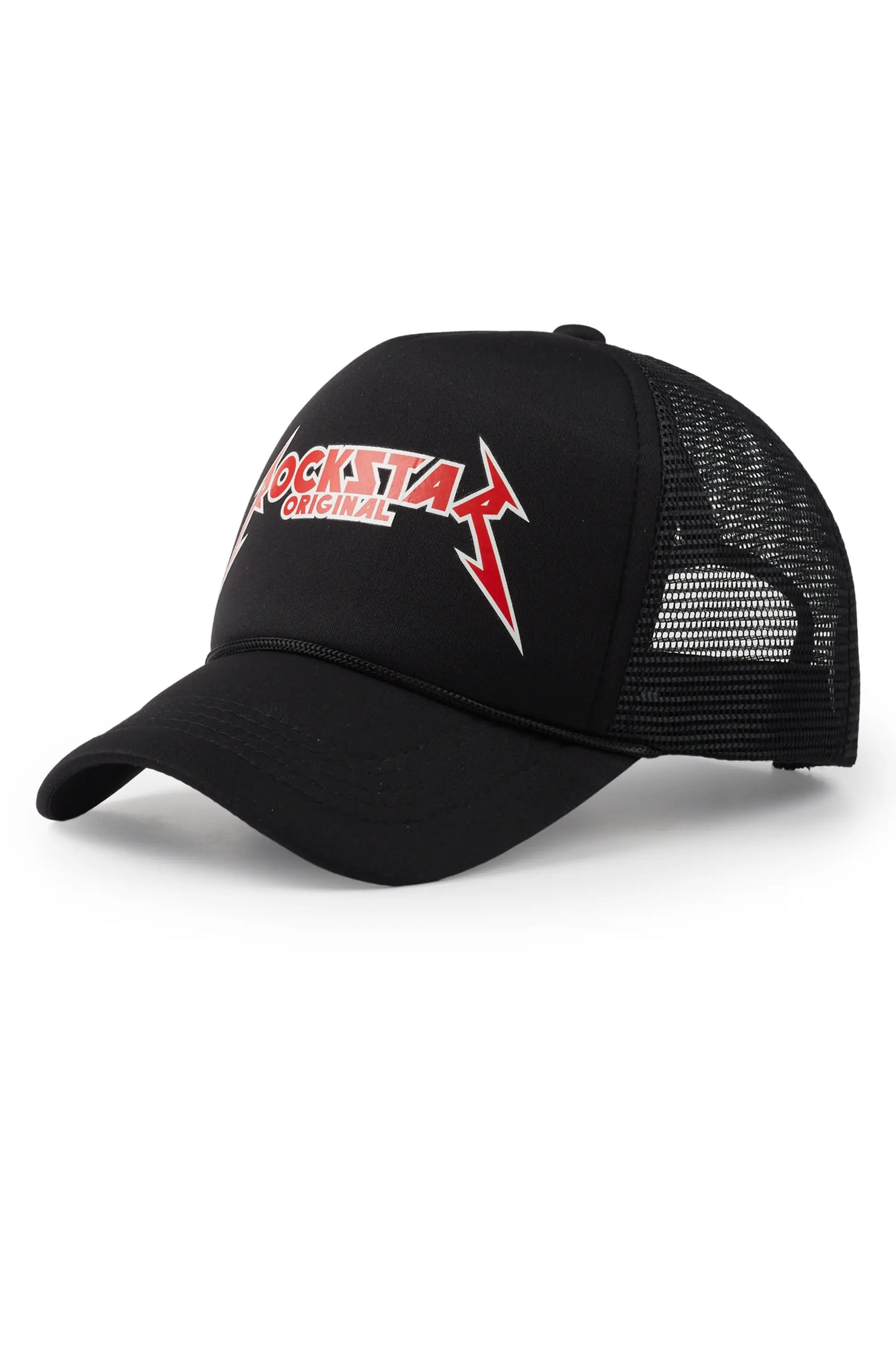 Rockband Logo Trucker Hat- Black