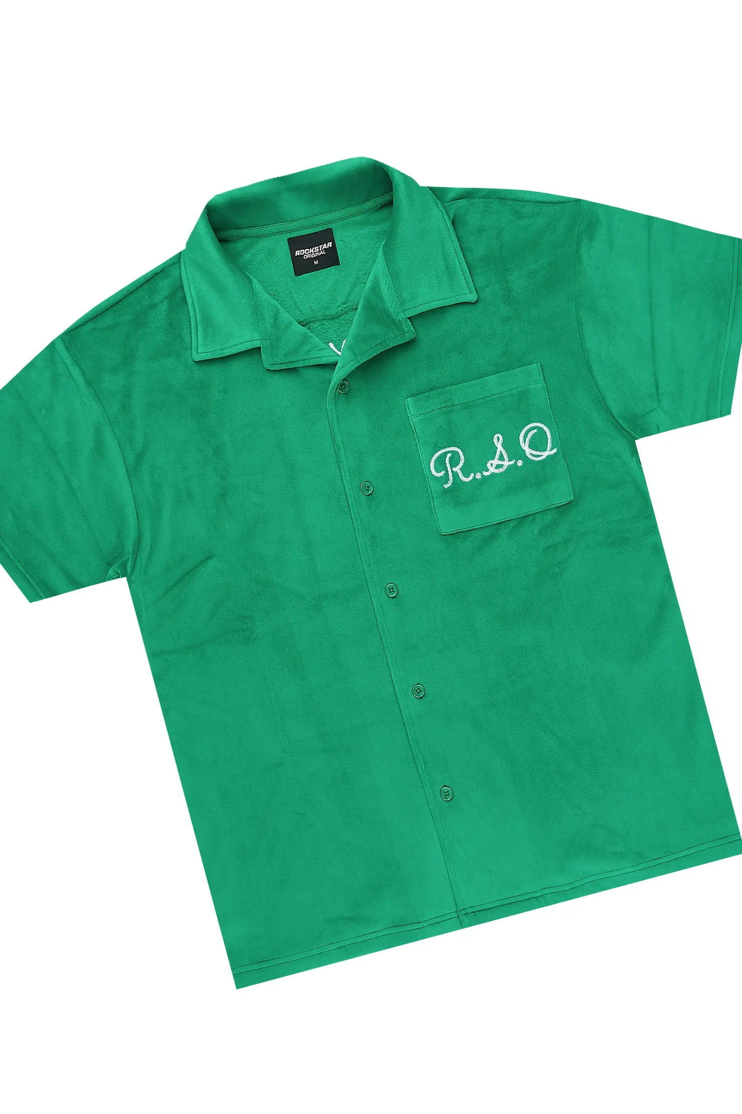 Crusoe Green Button Down Shirt/Short Set