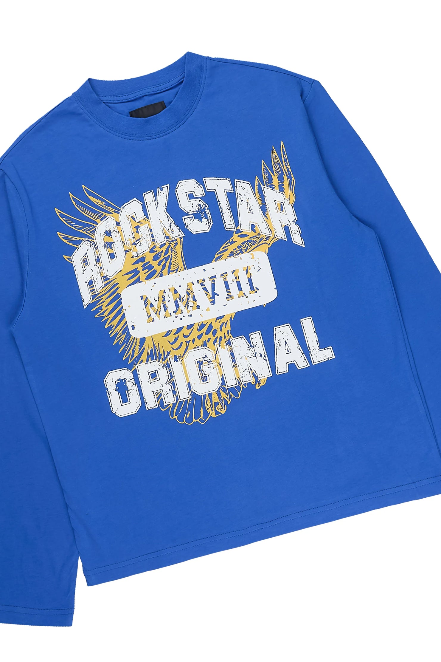 Boys Borya Royal/Yellow Long Sleeve T-Shirt Track Set