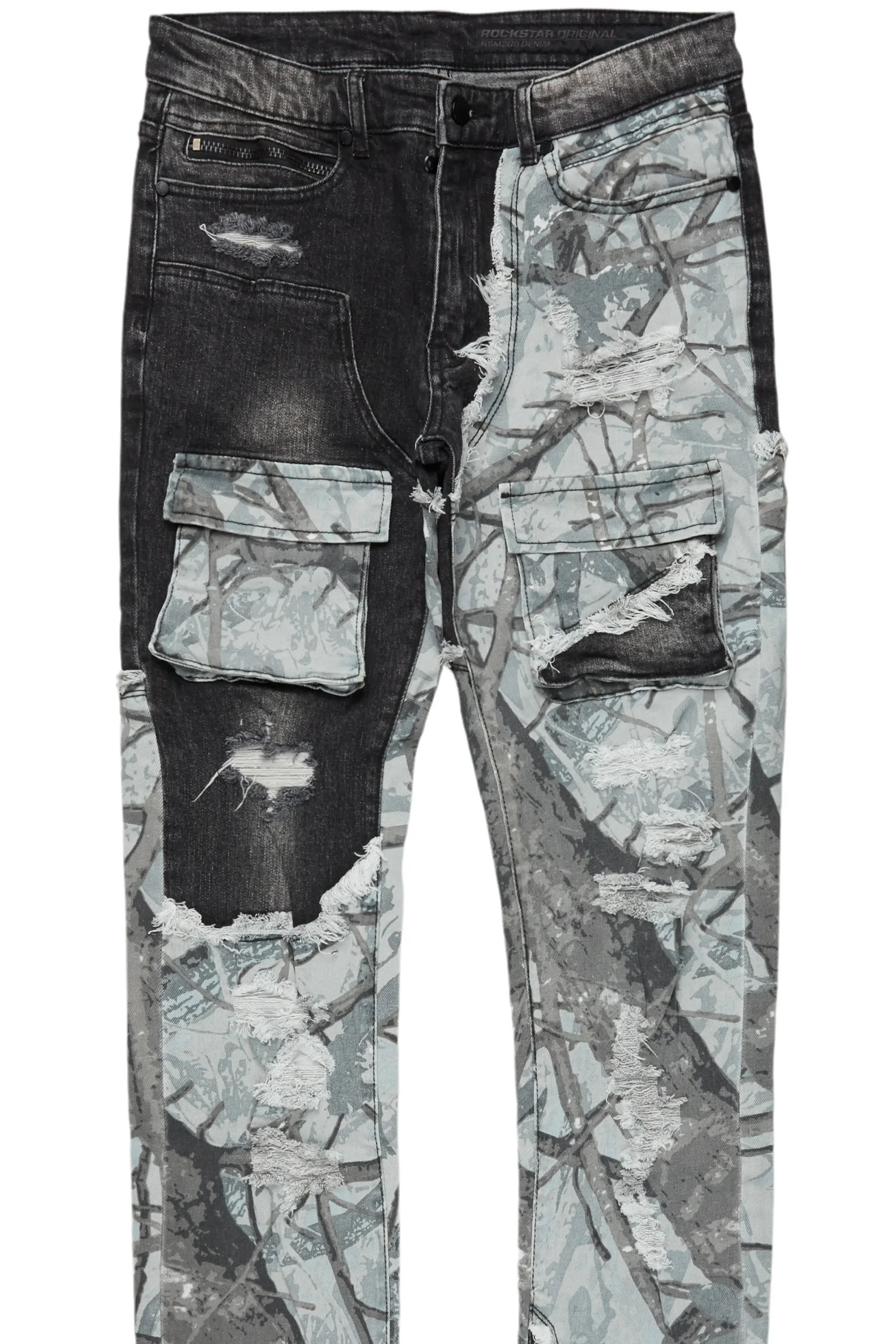 Hanse Dark Grey Slim Fit Cargo Jean