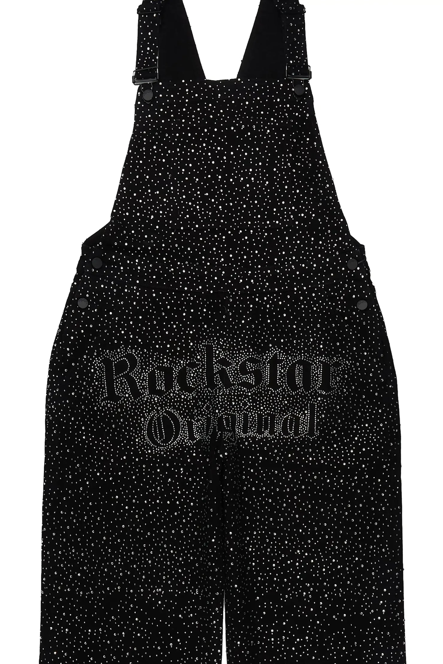Dezmin Black Rhinestone Denim Overall