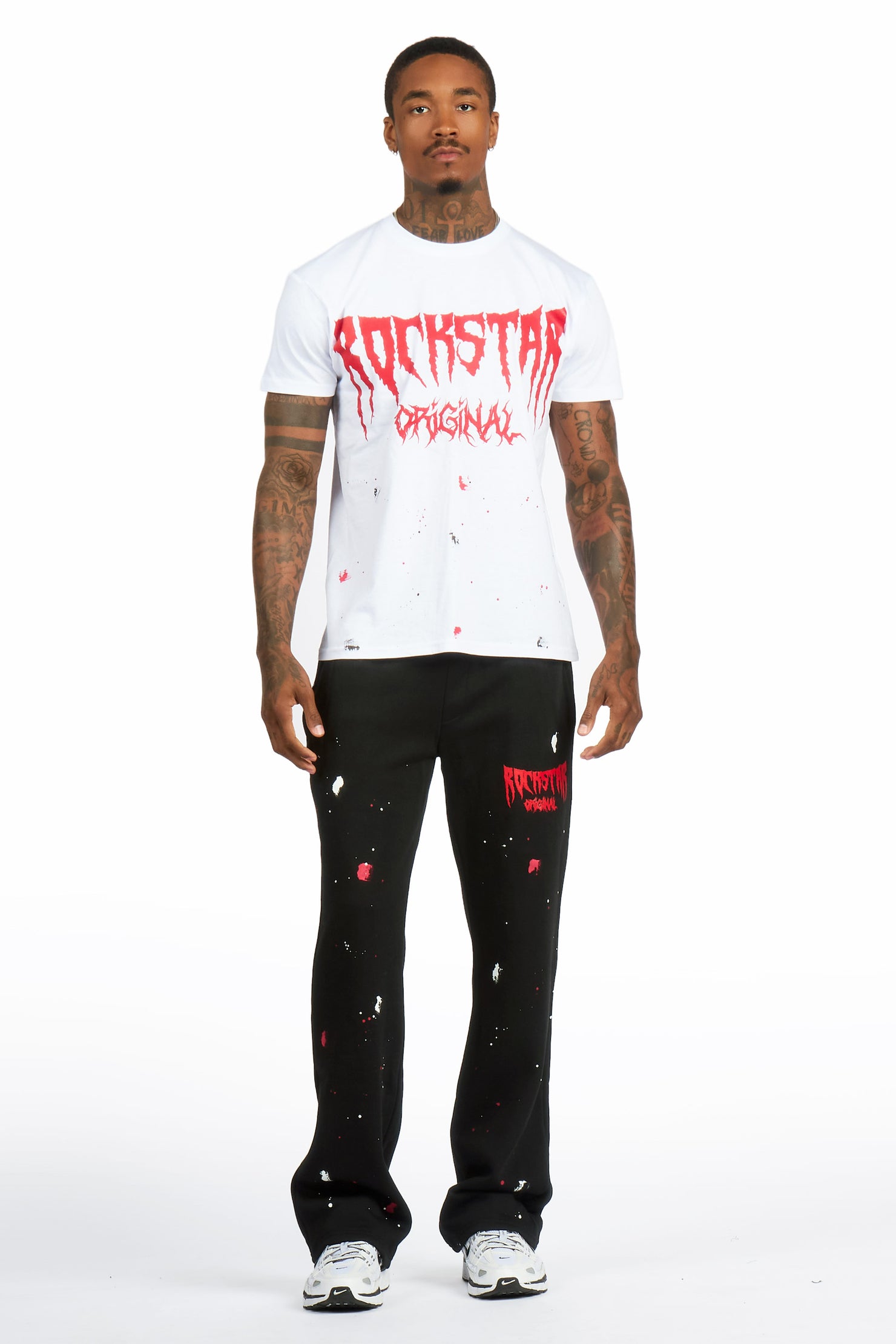 Twinkle White/Red T-Shirt/Relaxed Track Set