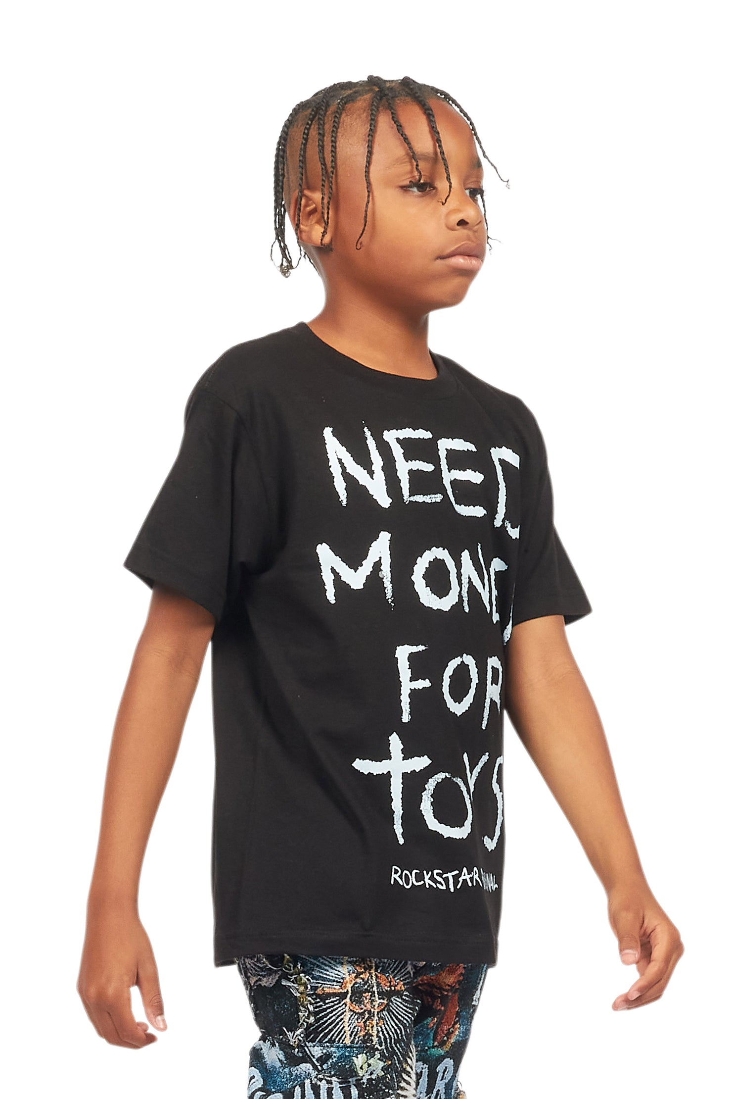 Boys M4Toys Black Graphic T-Shirt