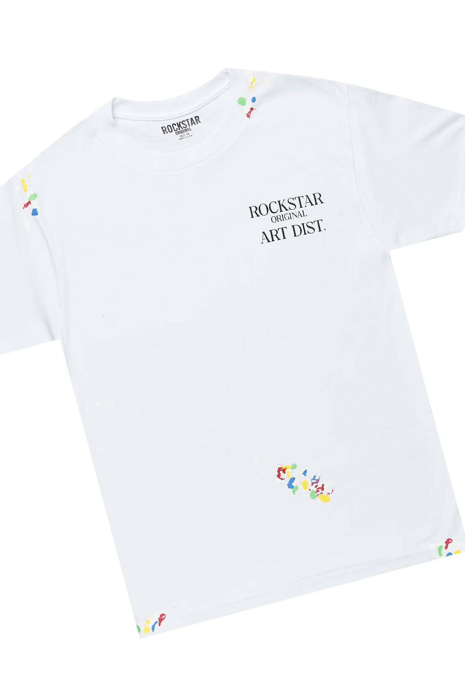 Rockstar Art Dist. White/Orange T-Shirt Short Set