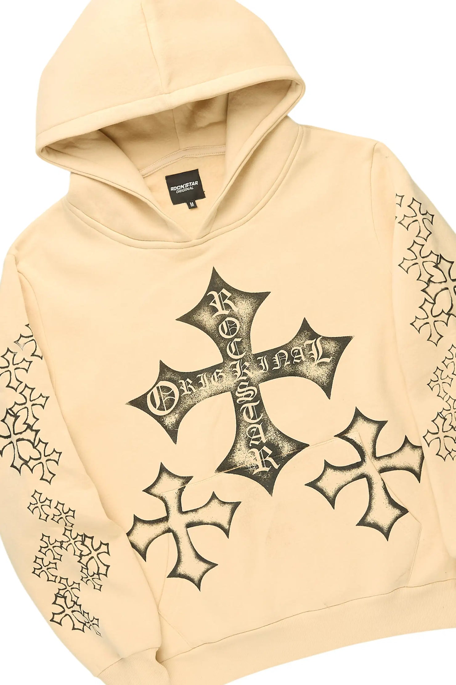 Marzion Beige/Black Hoodie/Super Stacked Track Set
