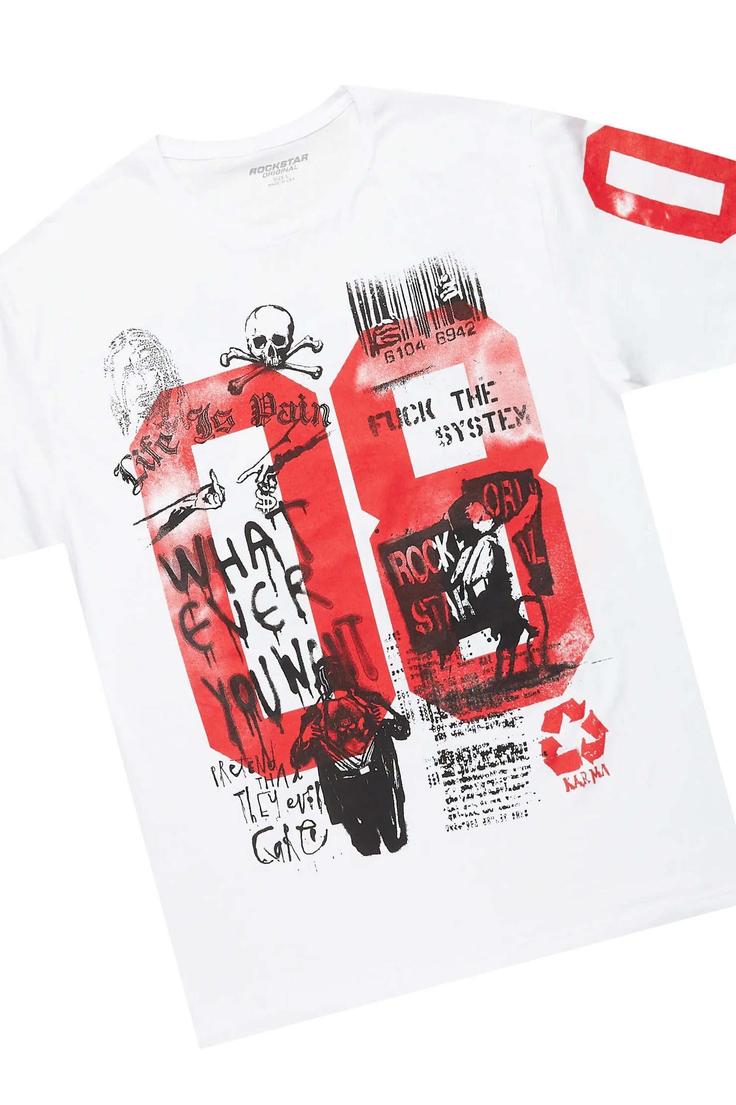 Grill White/Red T-Shirt/Stacked Flare Track Set