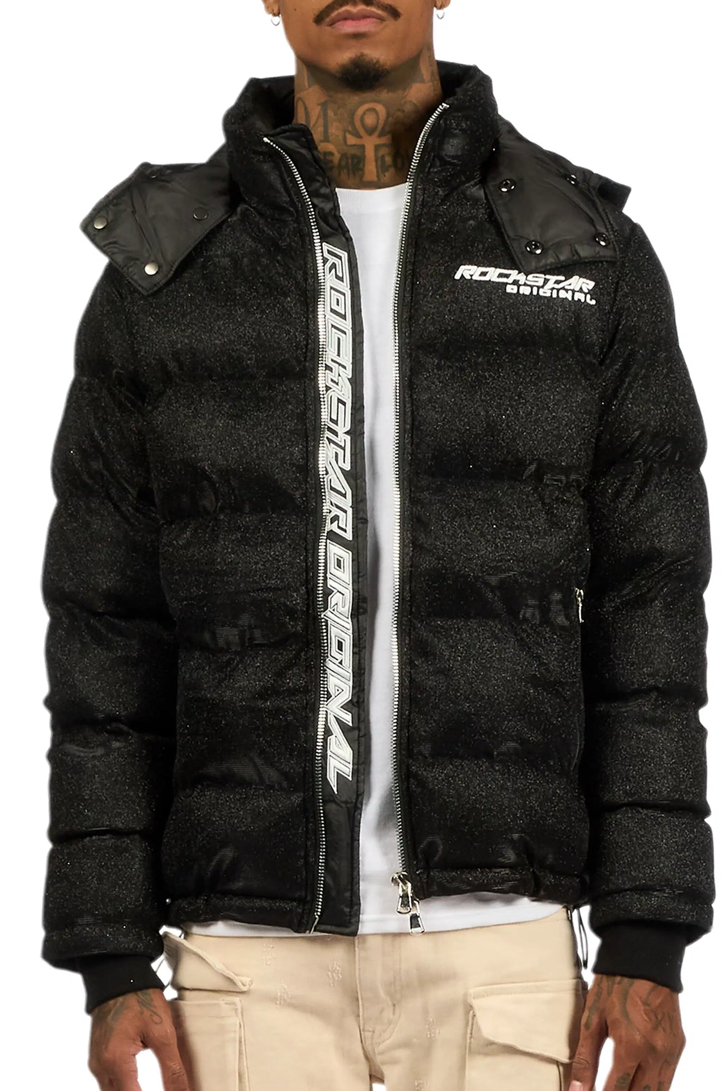 Gleam Black Puffer Jacket