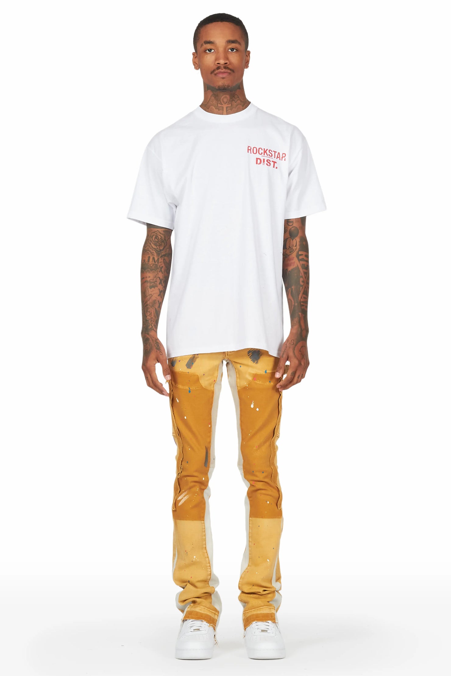 Serrano Brown Stacked Flare Jean