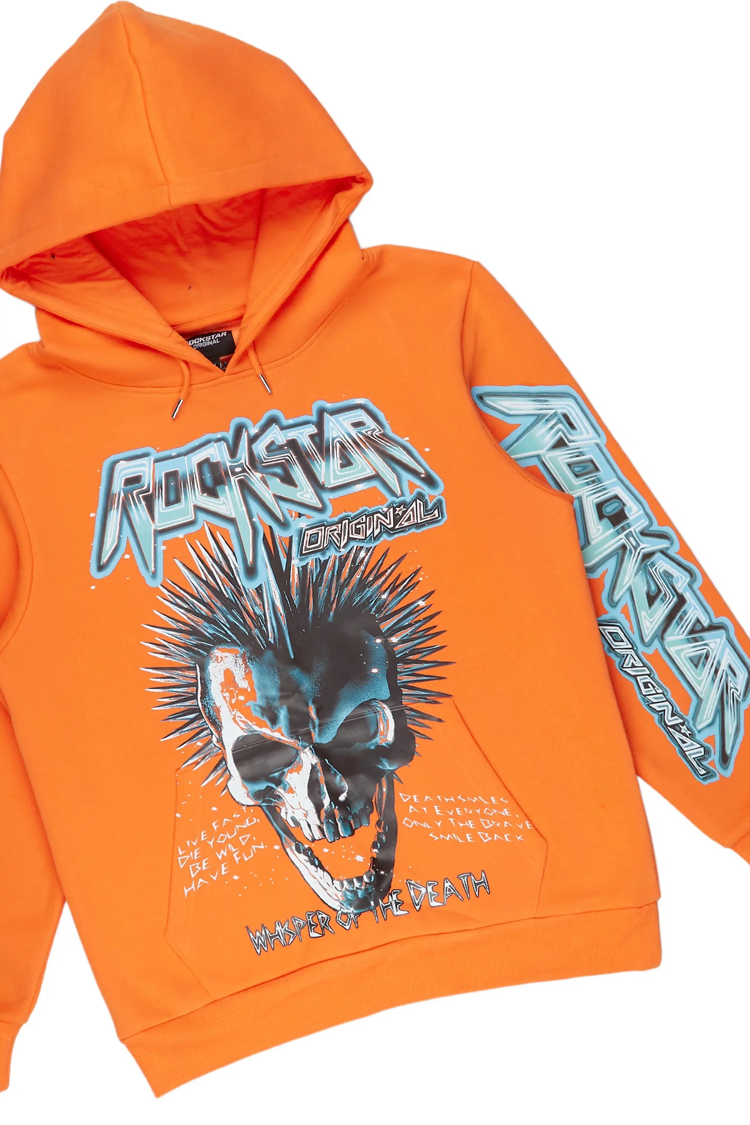 Obern Orange Graphic Hoodie/Stacked Flare Pant Track Set