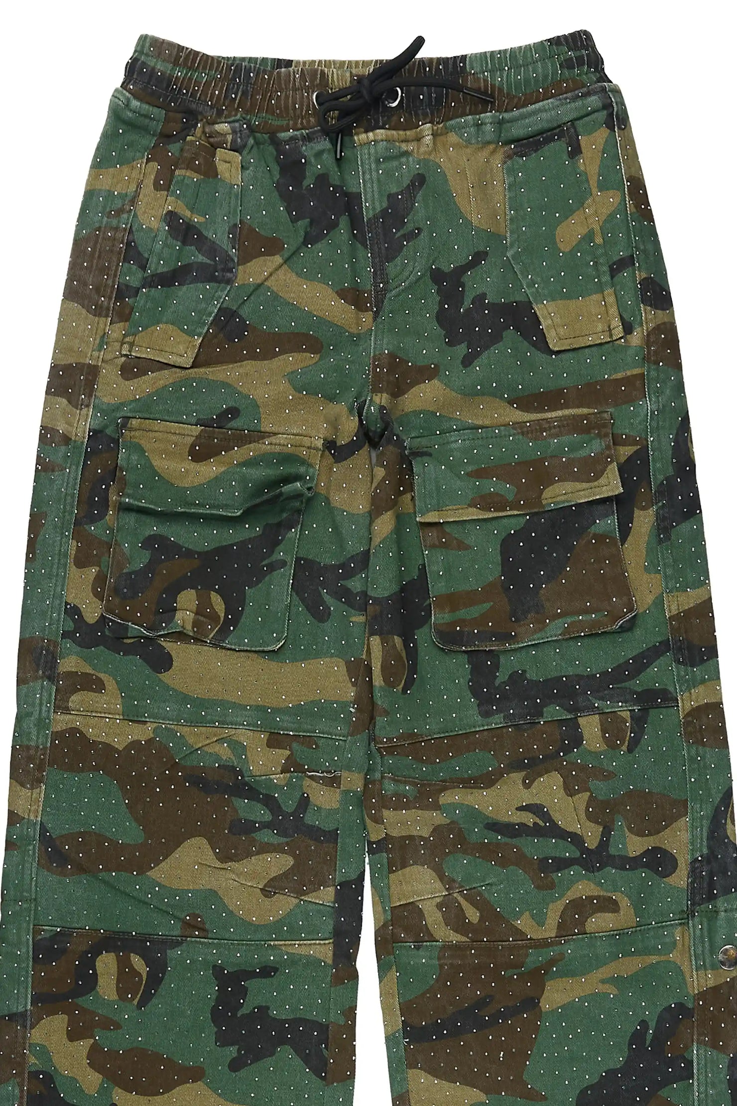 Boys Yuri Rhinestone Camo Baggy Fit Jean