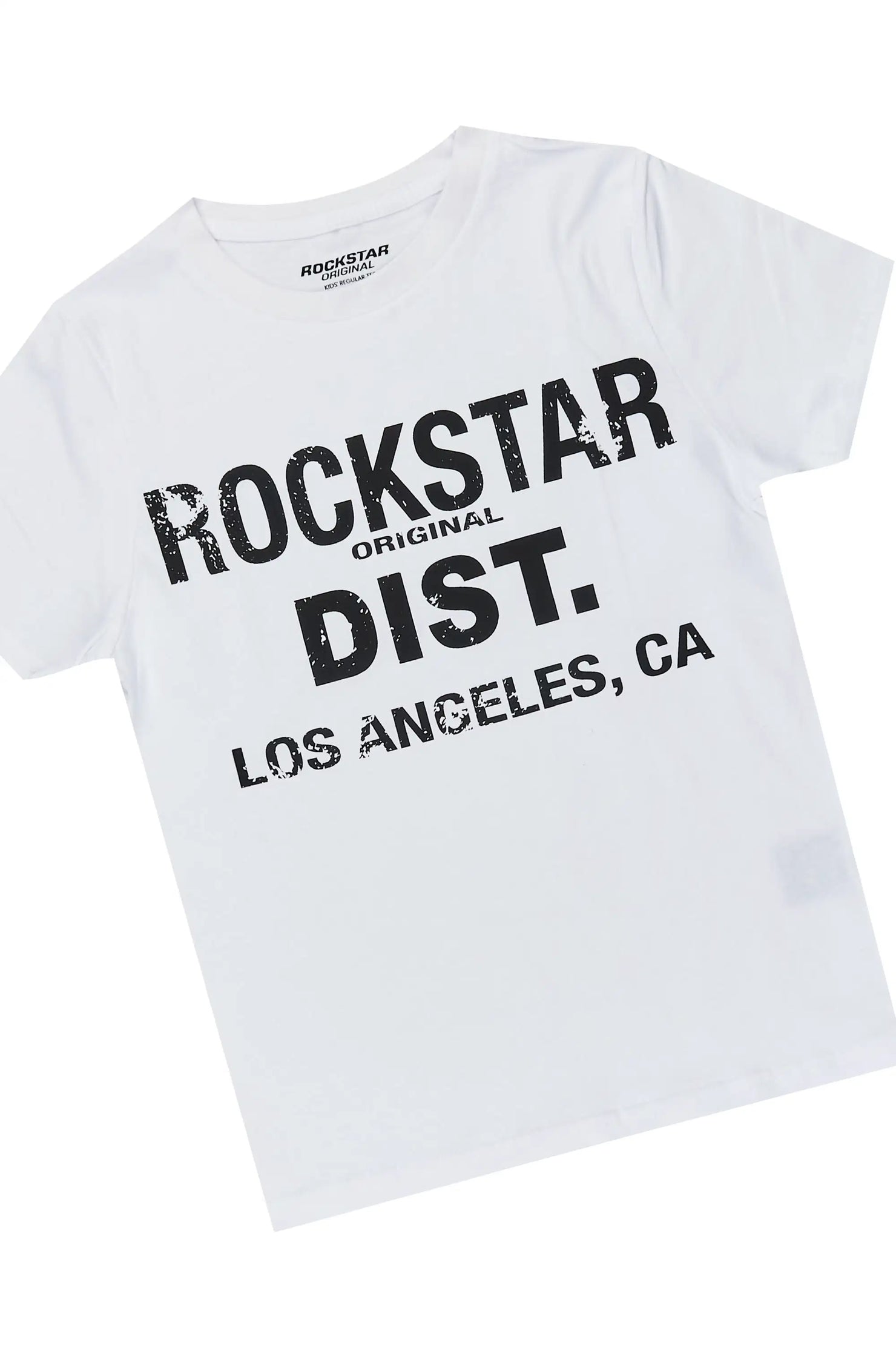 Girls Reese White/Grey T-Shirt Stacked Jean Set