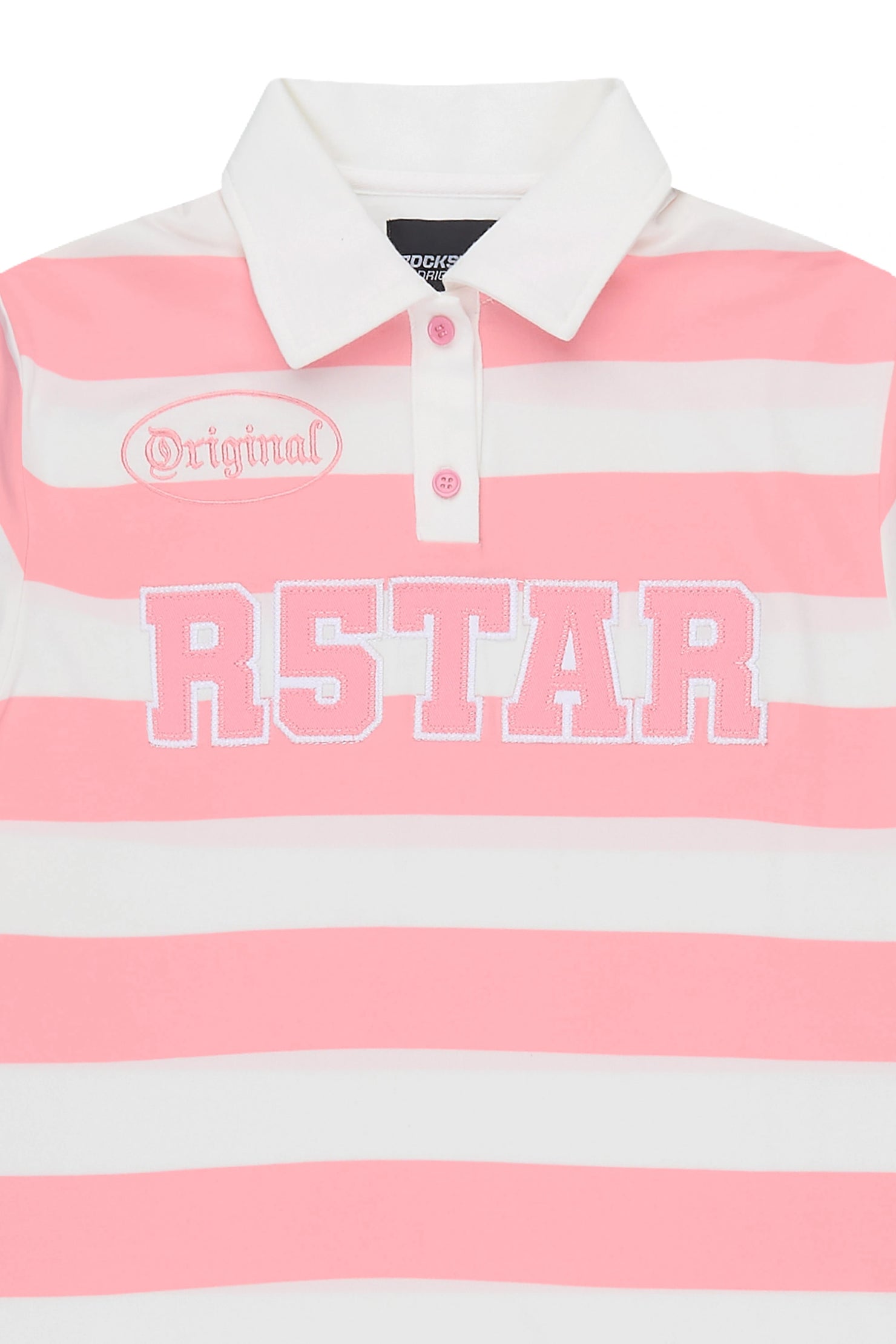 Girls Fintan Pink/Cream Polo
