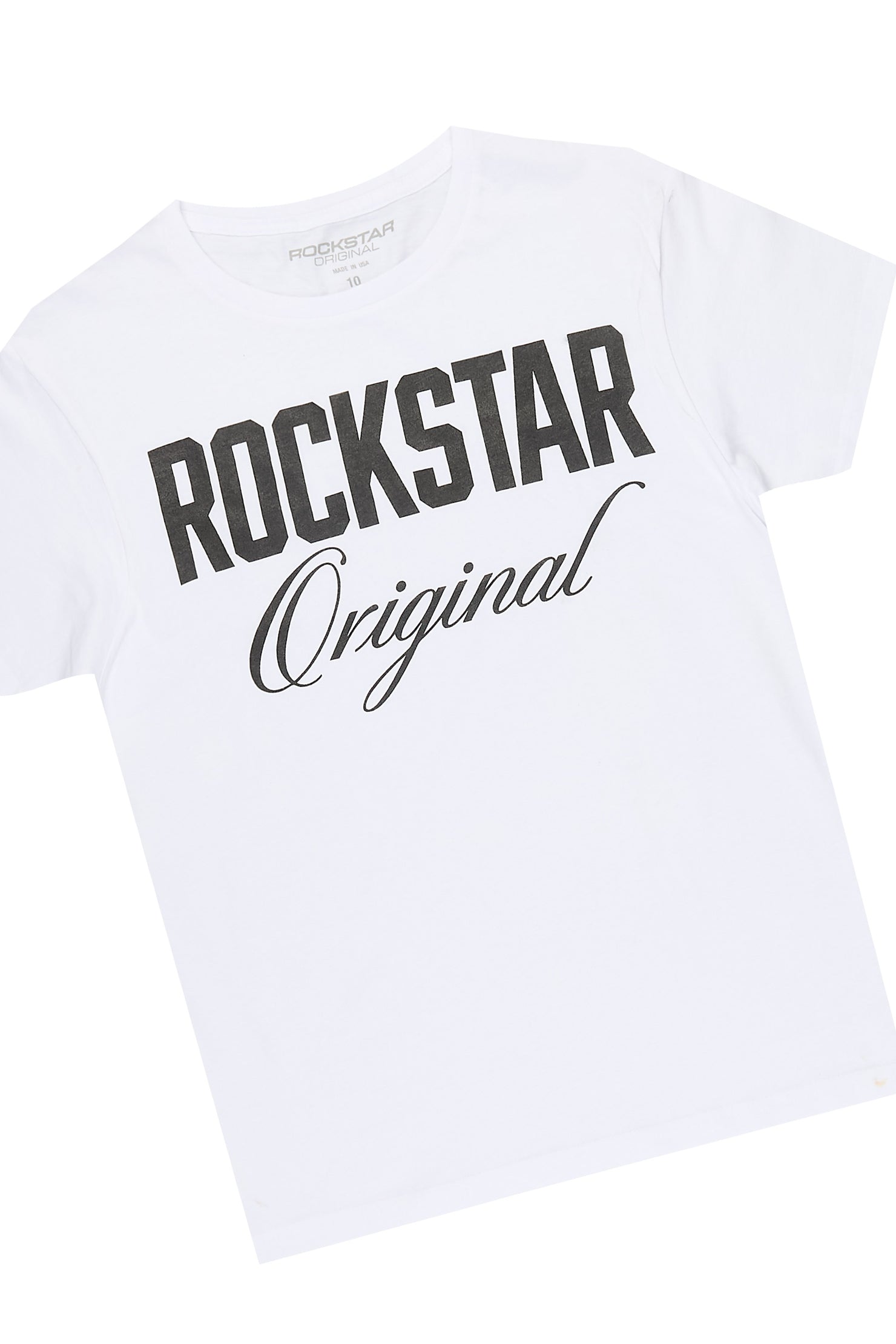 Girls Jetta White/Black T-Shirt Stacked Jean Set