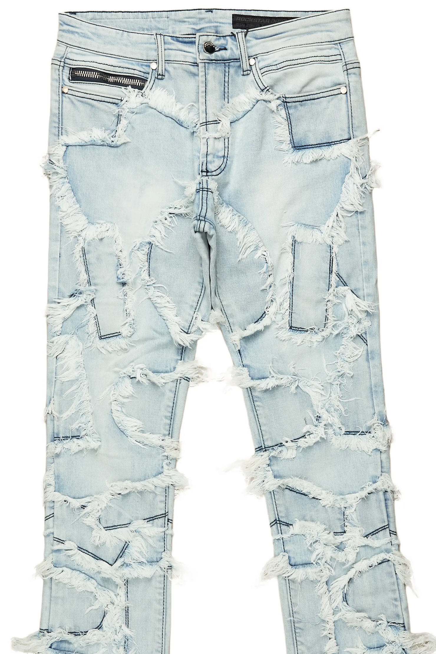 Arturo Light Blue Stacked Flare Jean
