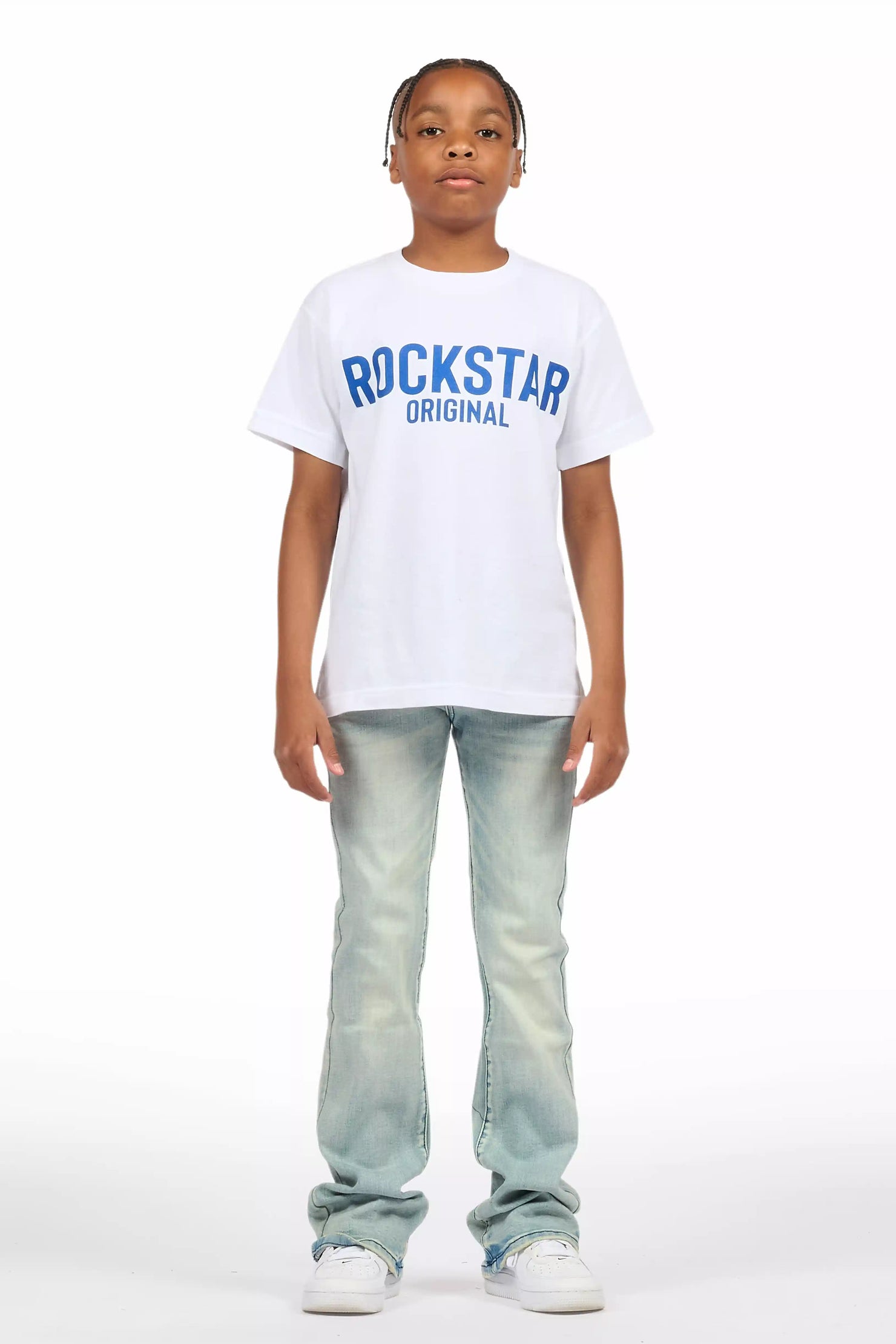 Boys Drick Light Blue Regular Fit Flare Jean