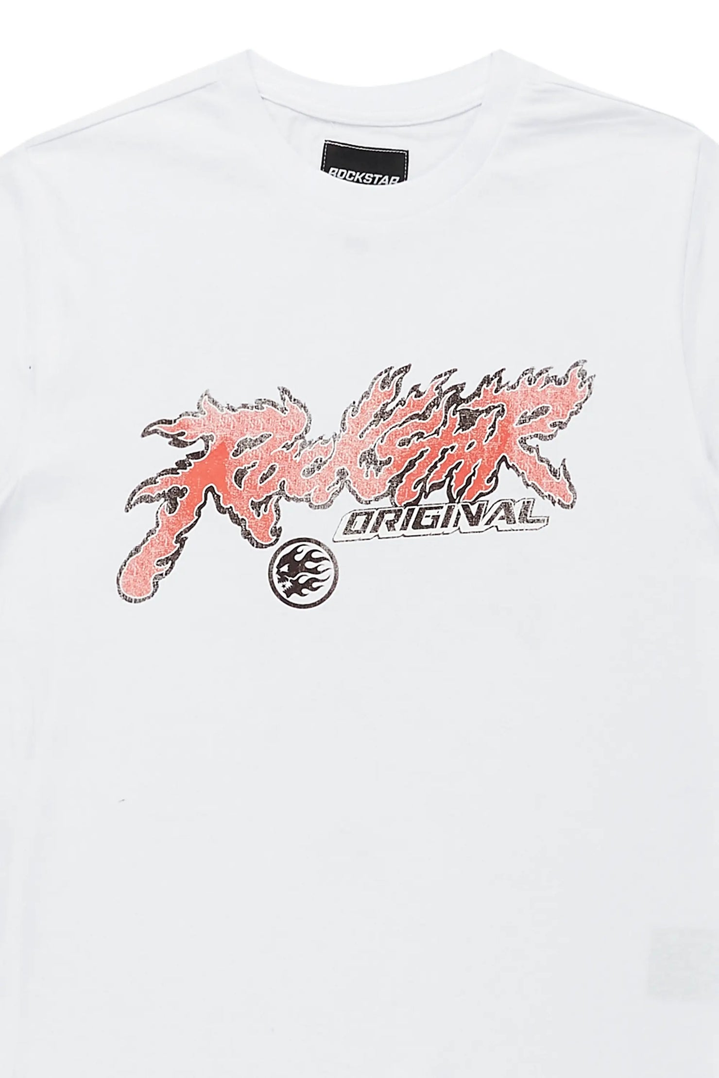 Boys Maliki White Graphic T-Shirt