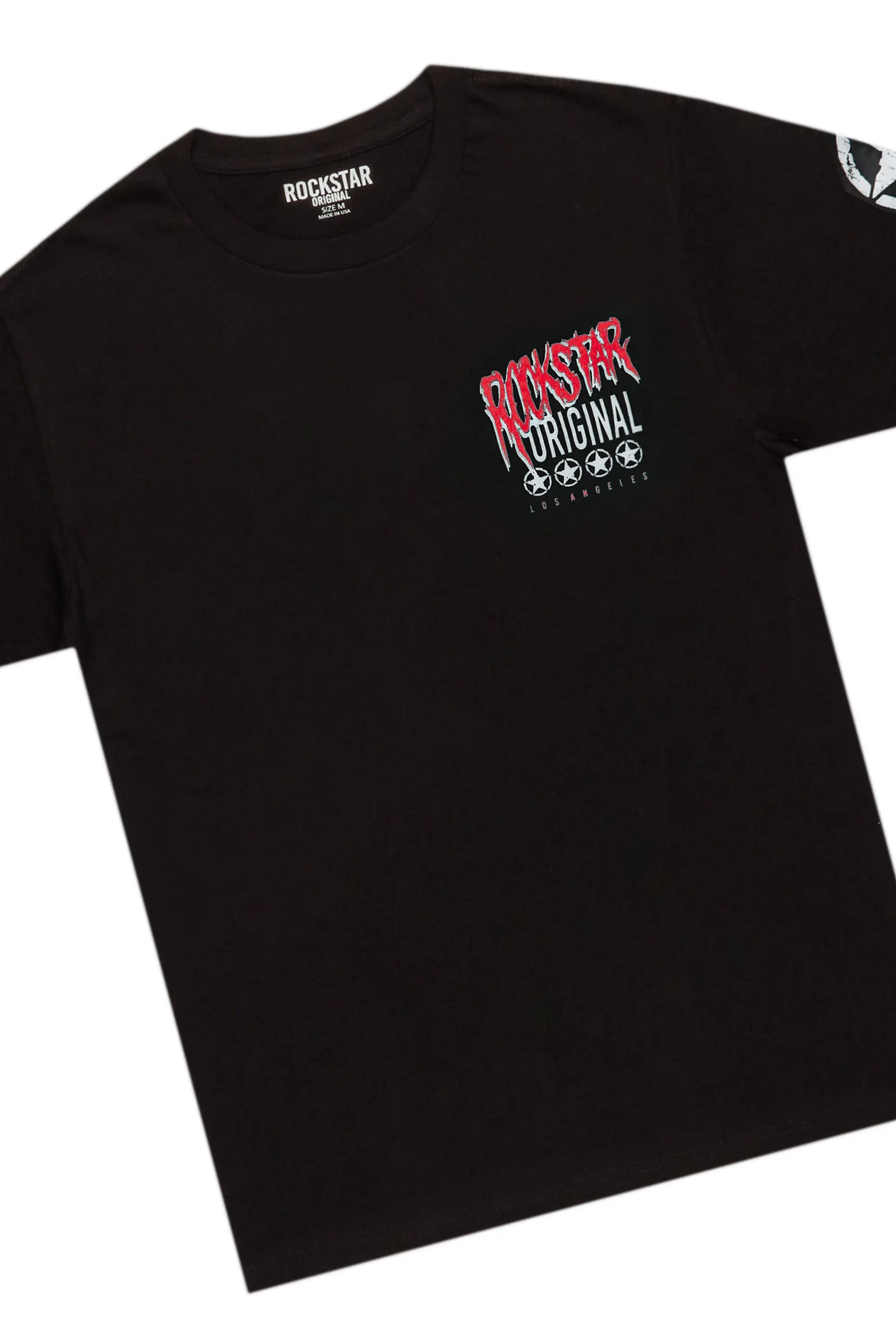 Wizzurd Black T-Shirt & Ricky Tan PU Super Stacked Jean Bundle