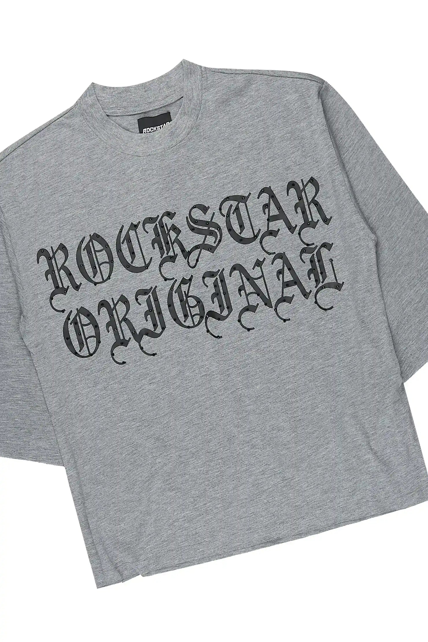 Dazzle Heather Grey Rhinestone T-Shirt/Short Set