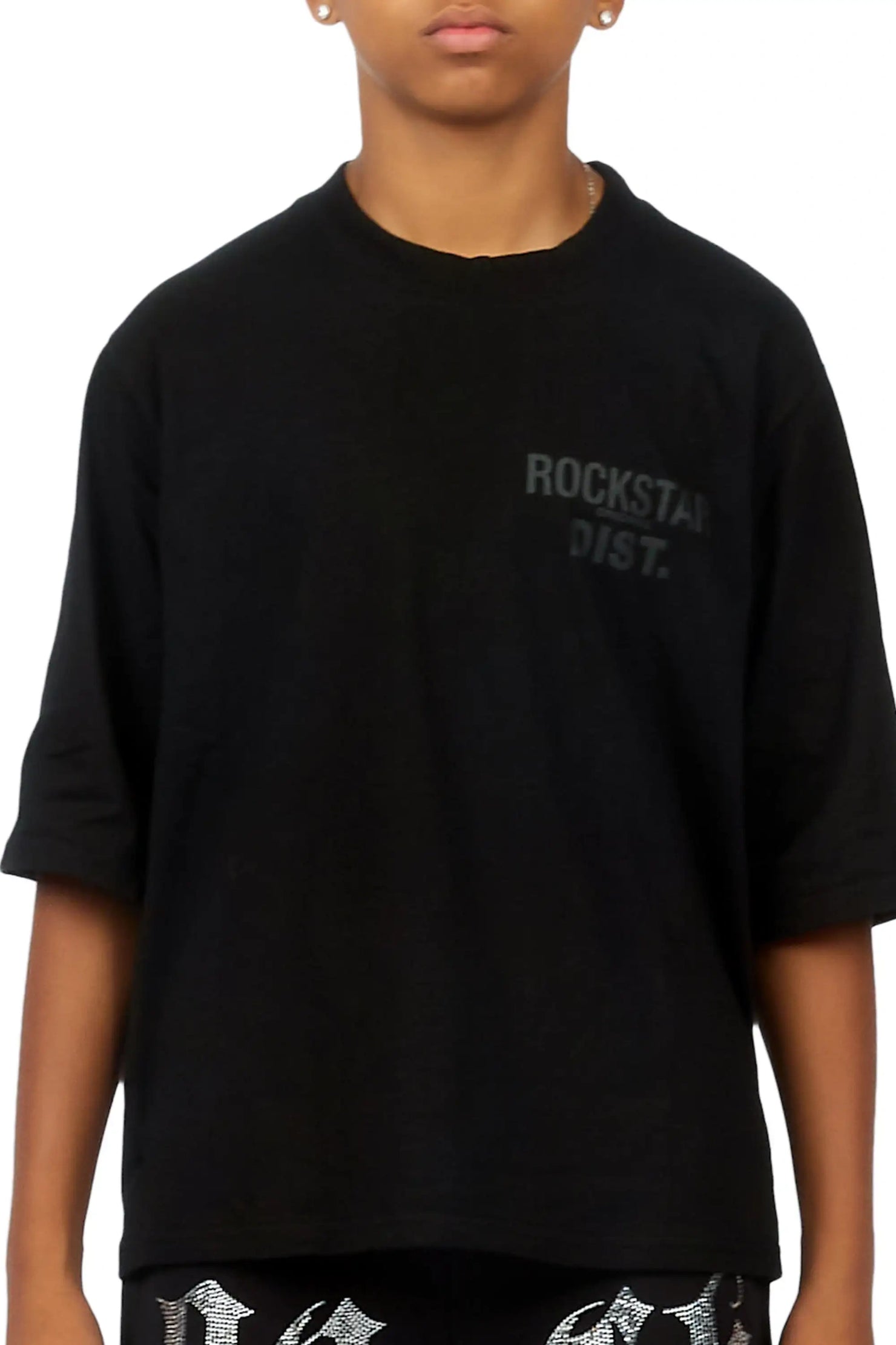 Boys Jolan Black Boxy T-Shirt