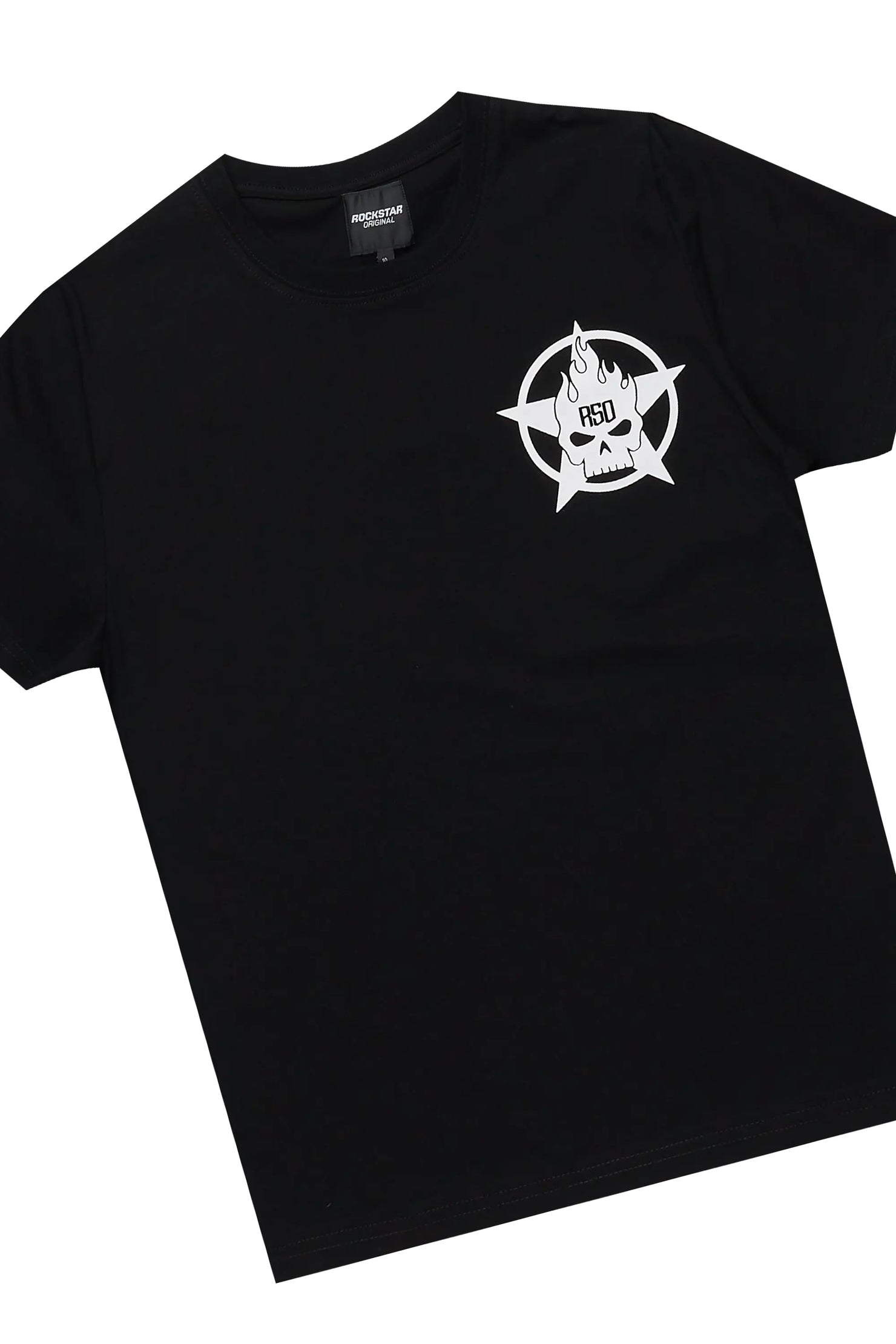 Boys Keve Black T-Shirt Flare Sweat Pant Set