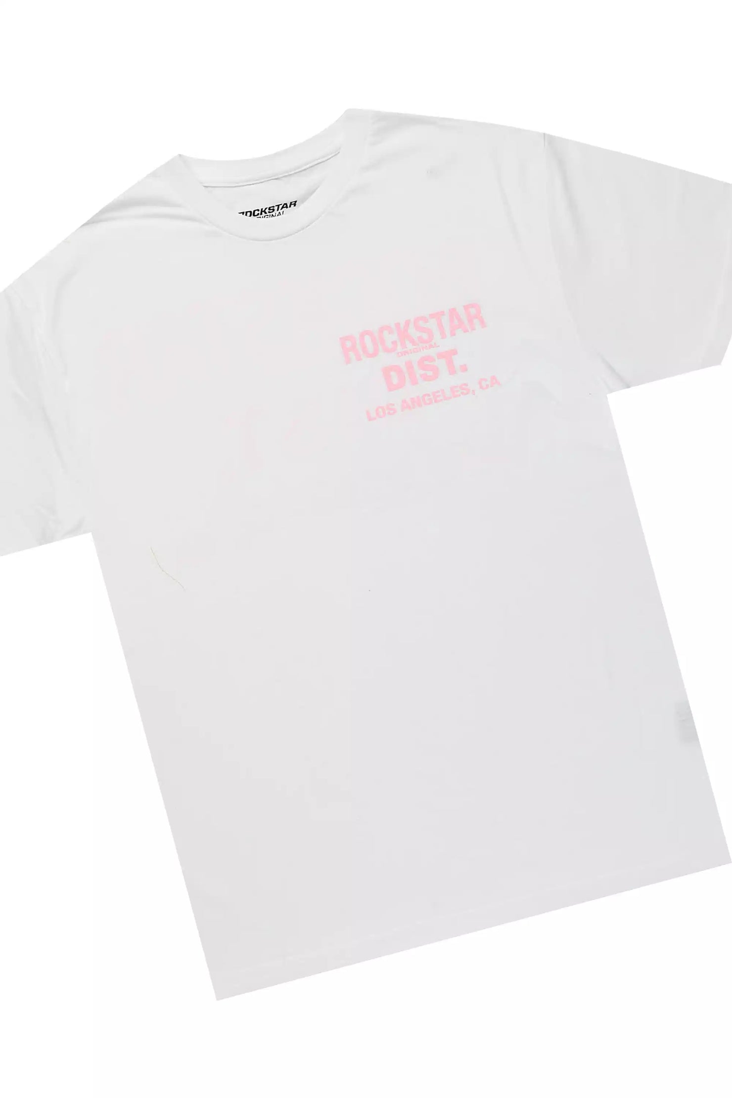 Jelissa White/Pink T-Shirt Short Set