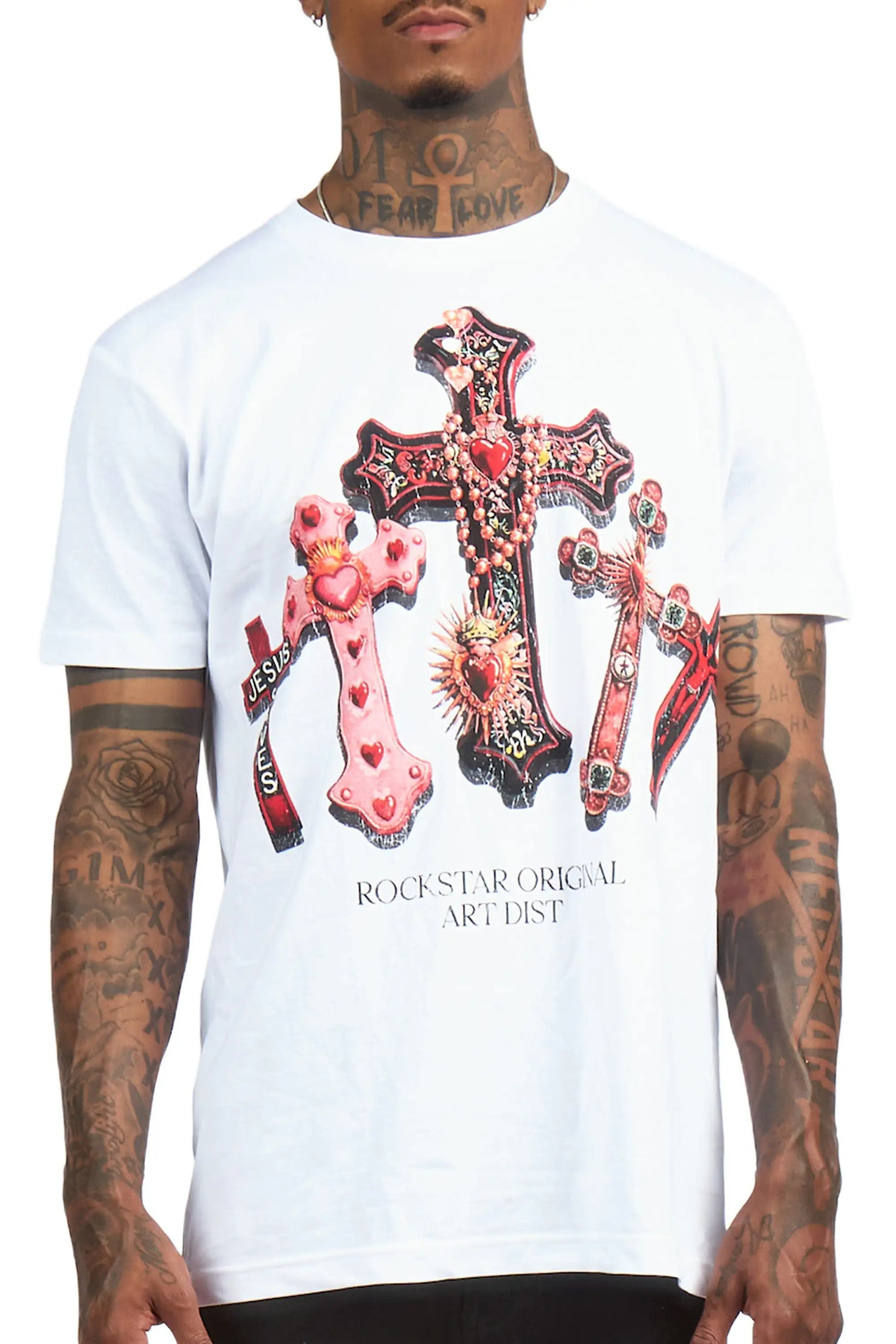 Xirel White Oversized Graphic T-Shirt