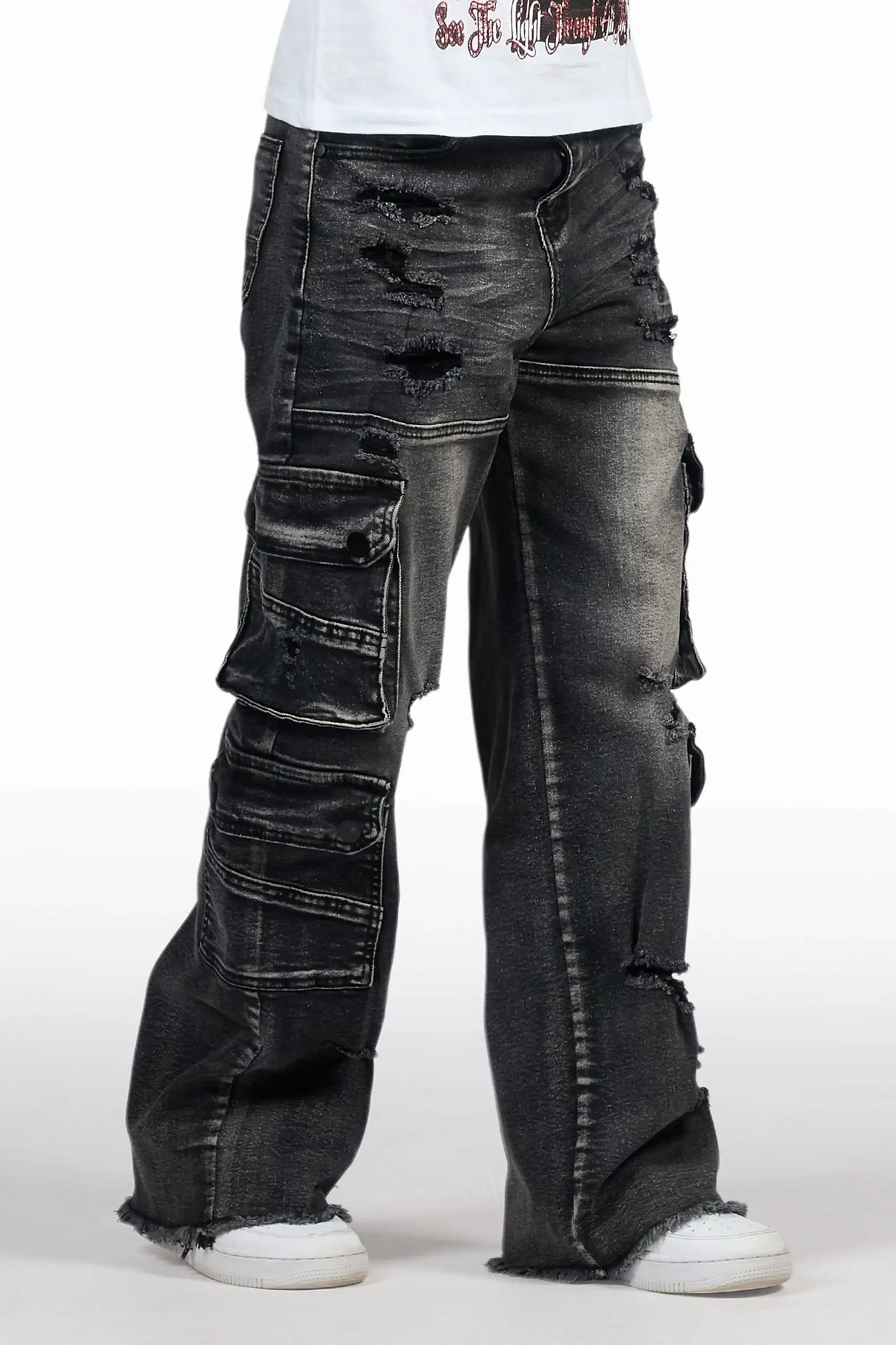 Boys Keylor Dark Grey Baggy Fit Jean