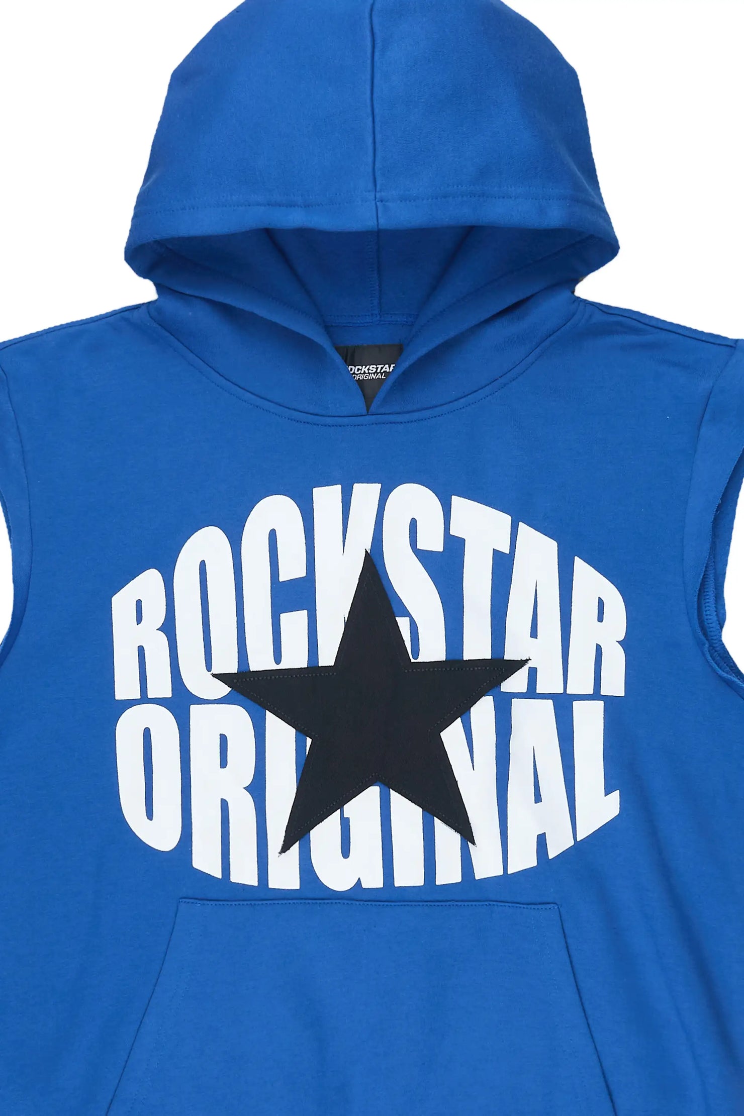 States 2.0 Royal Blue Cut Sleeve Hoodie