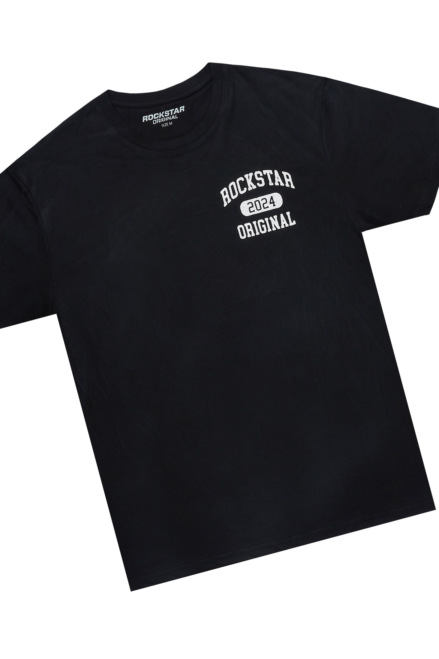 Lionela Black T-Shirt Snap Short Set