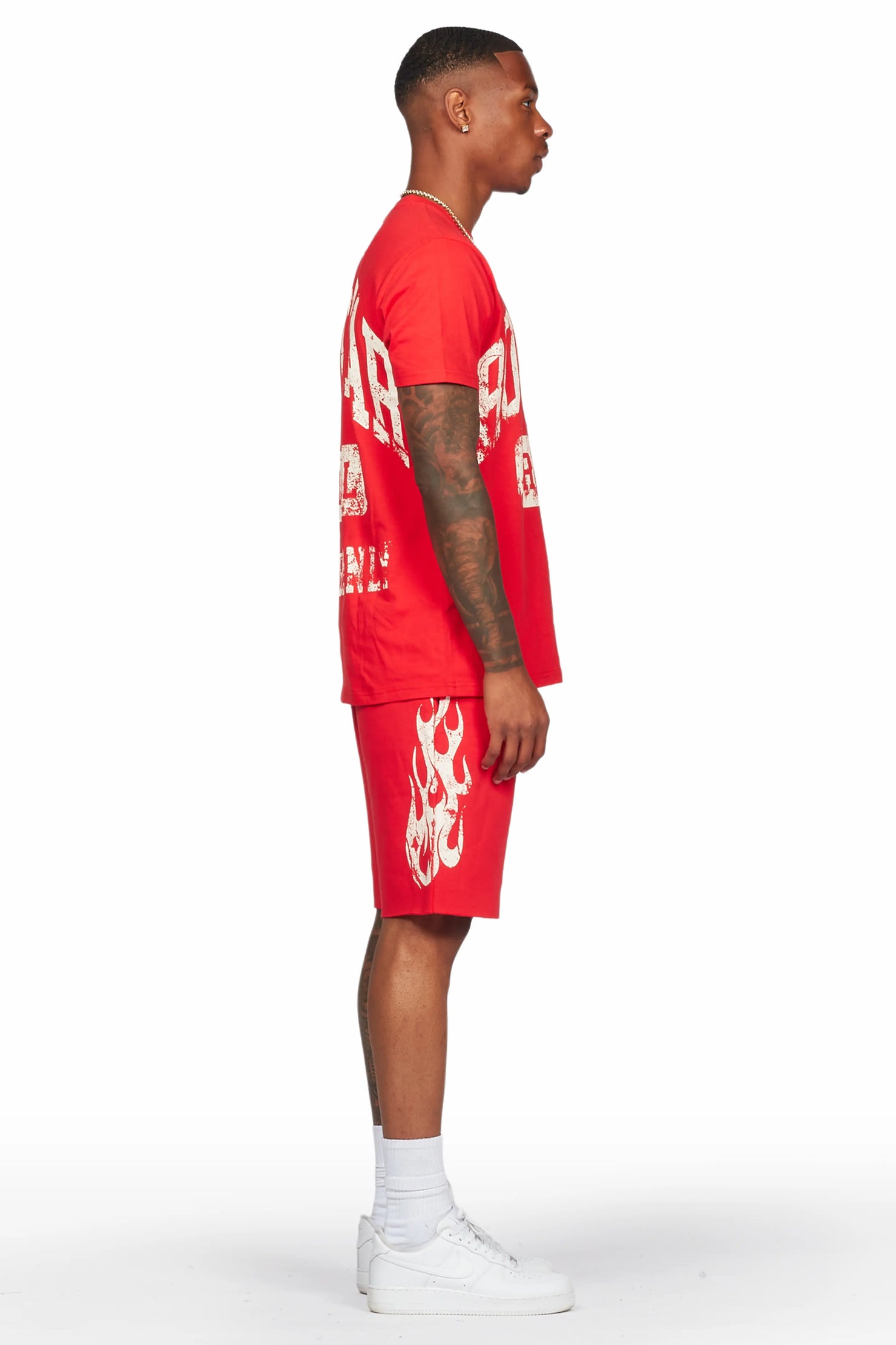 Members Red T-Shirt/Short Set