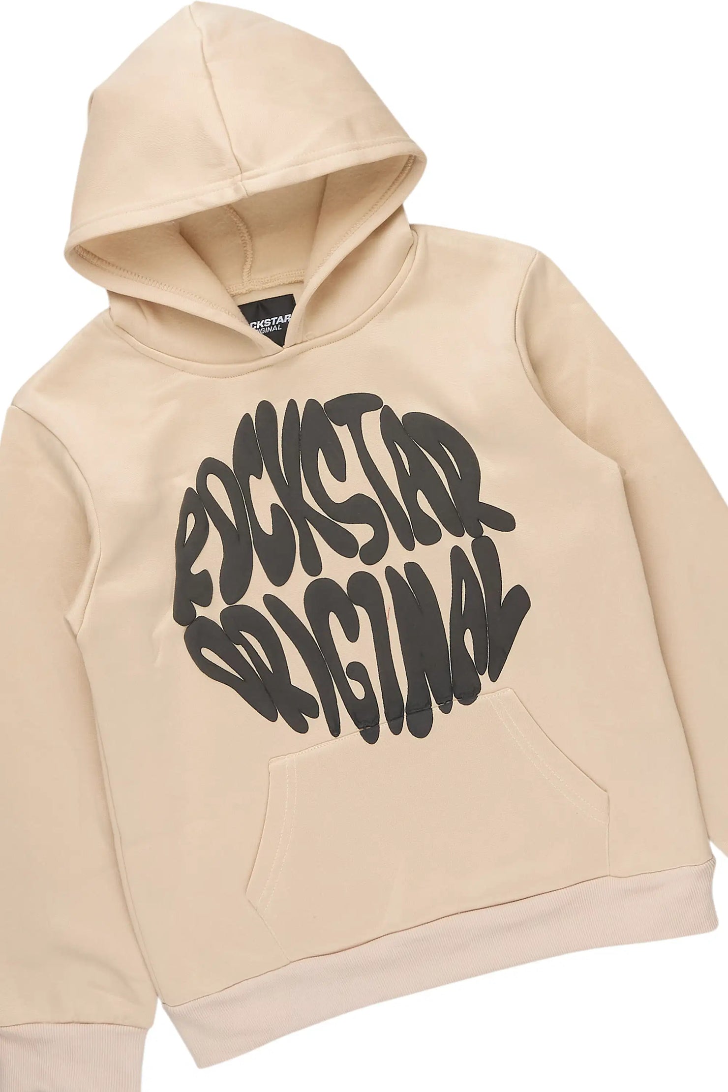 Boys Thierry Tan/Black Stacked Flare Track Pant Set