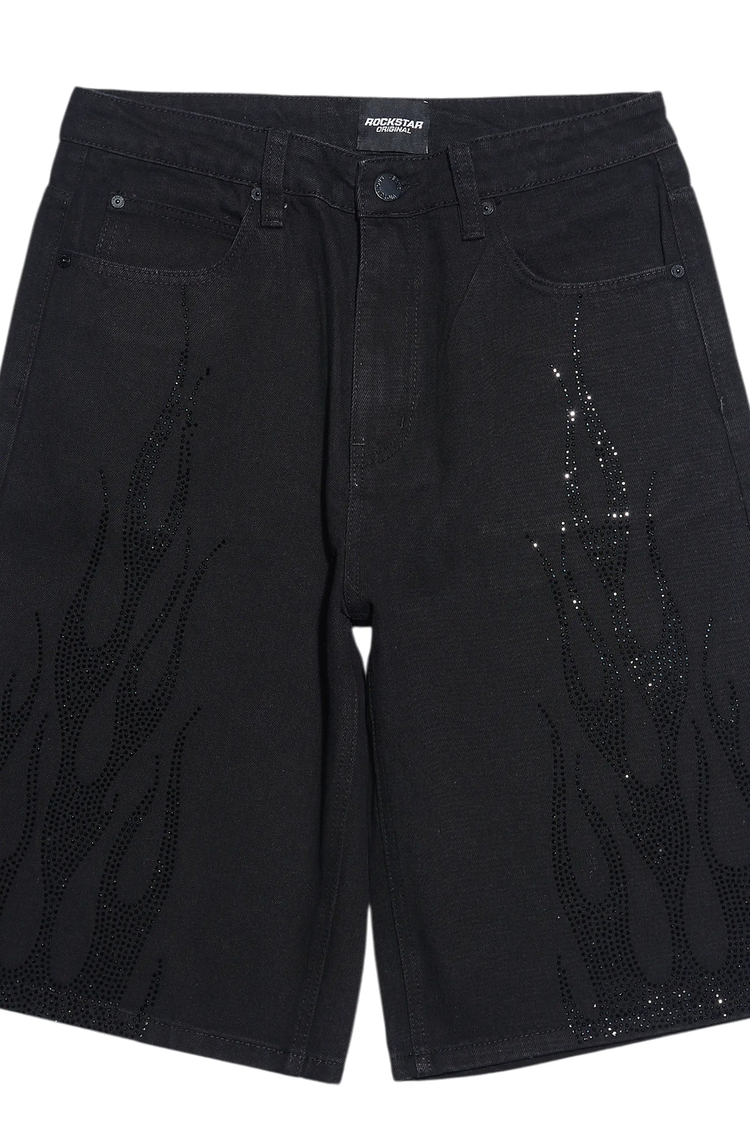 Amasa Black Rhinestone Jort