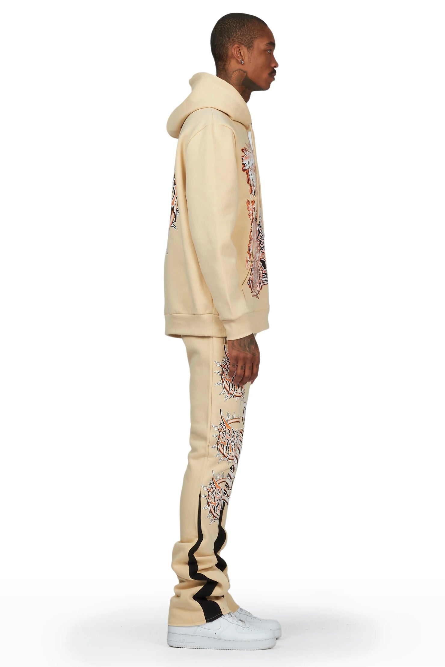 Inigo Beige/Black Stacked Flared Track Set