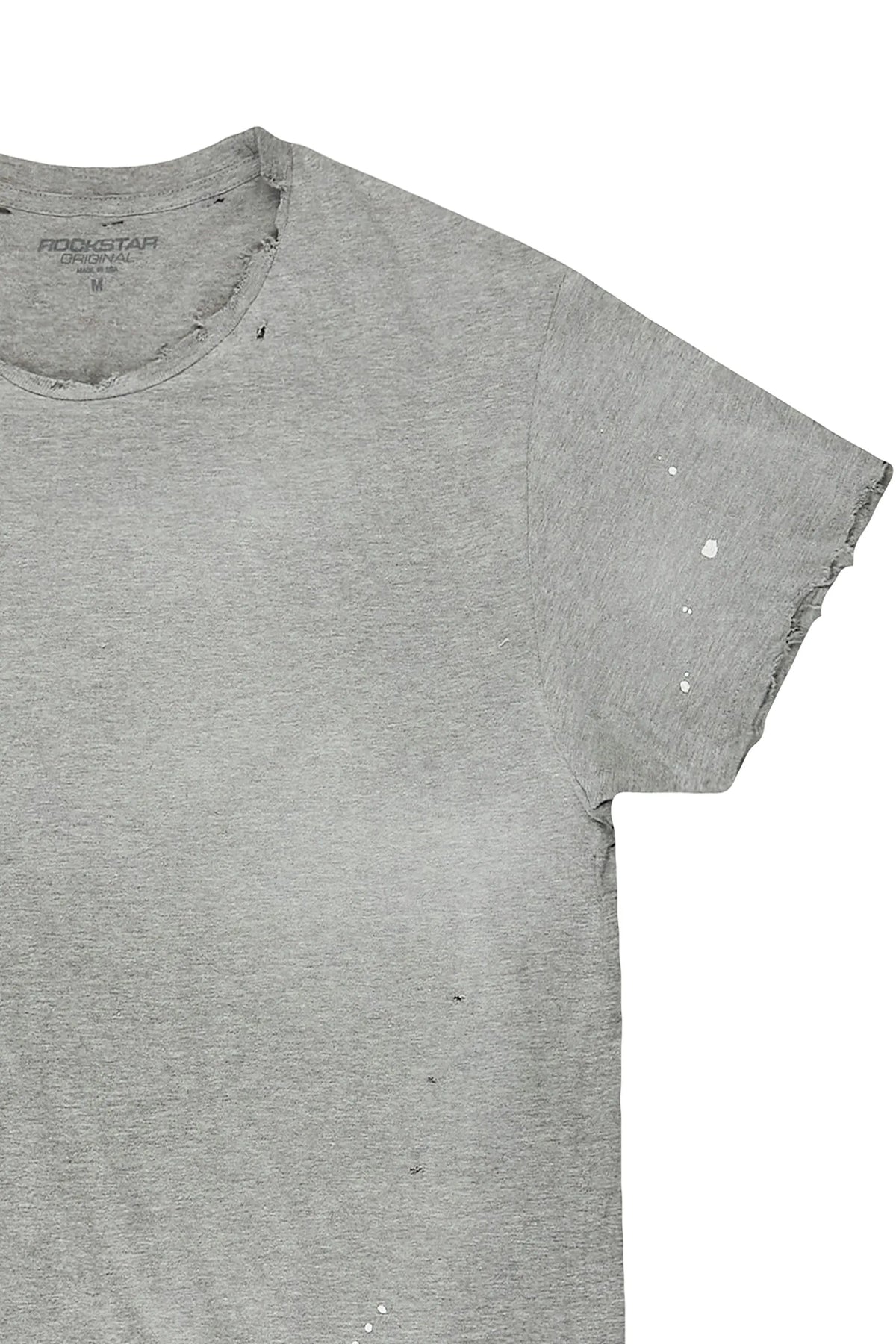 Abee Heather Grey Distressed T-Shirt