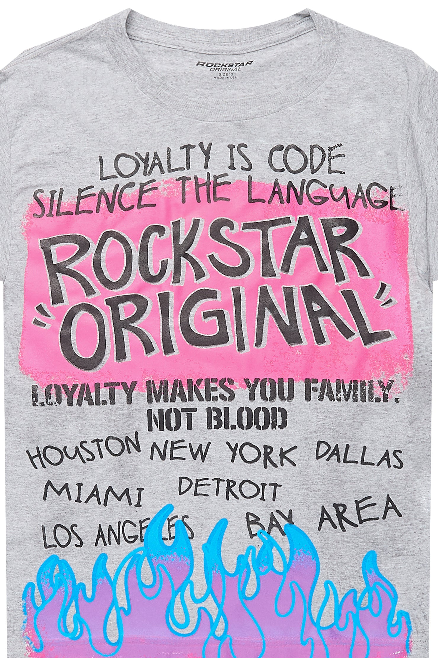 Boys Beno Grey/Black Graphic T-Shirt