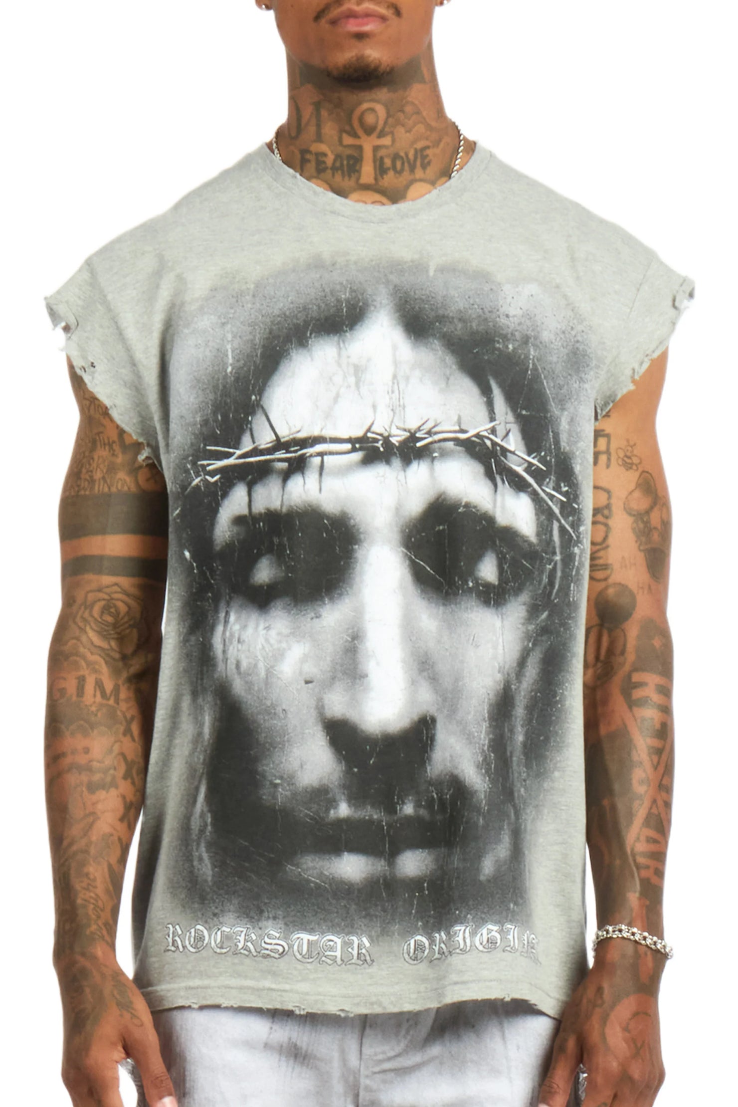 Ace Grey Cut off Tee