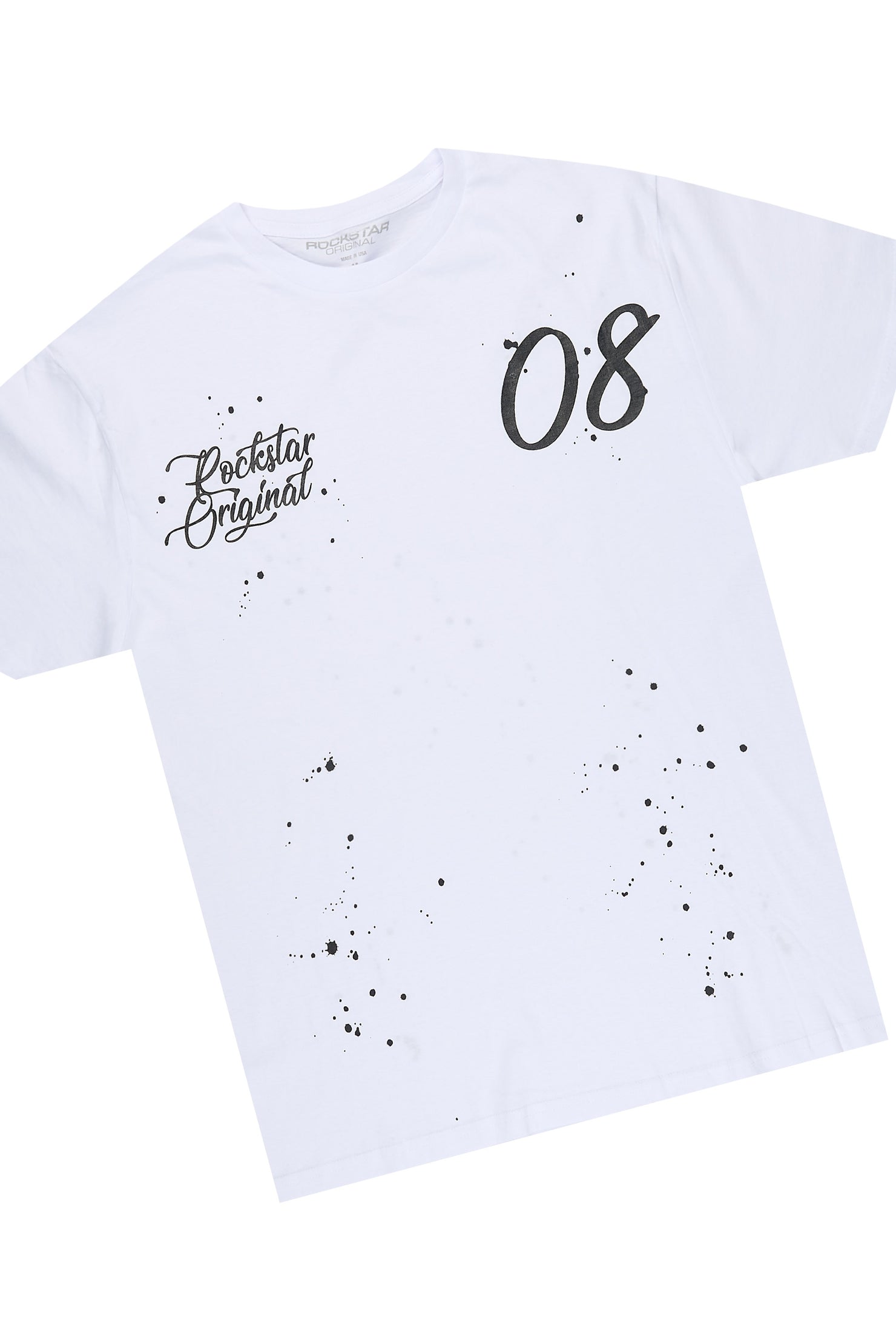 Nakesha White/Light Oatmeal T-Shirt Relaxed Track Set