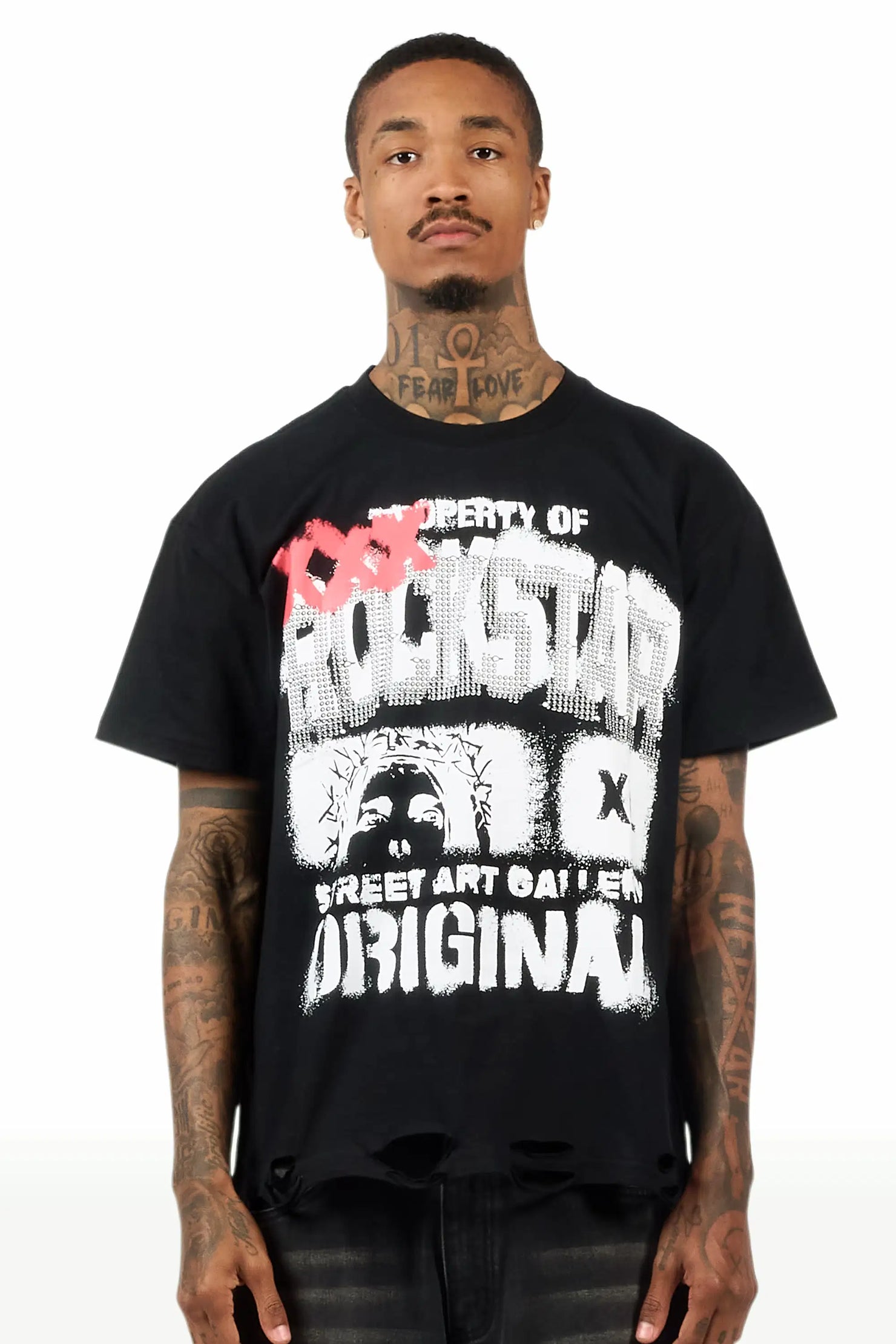 Kyo Black Oversized Graphic T-Shirt