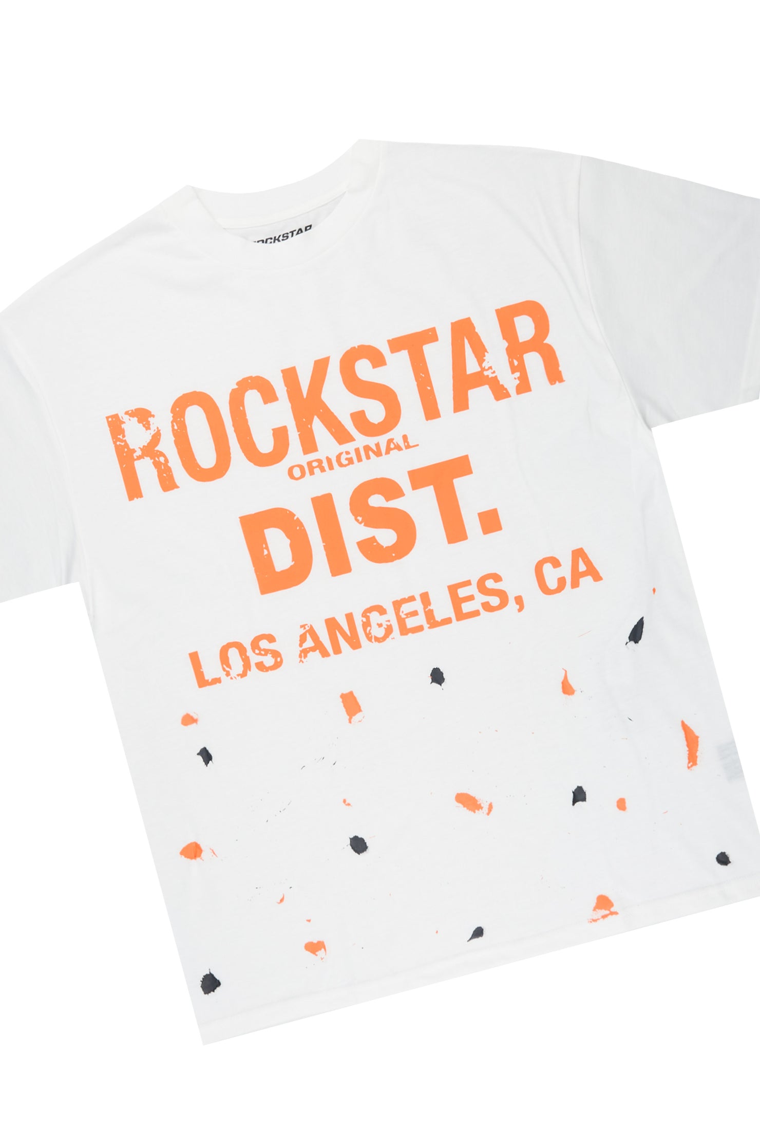 Scottie White/Orange Painter T-Shirt/Short Set