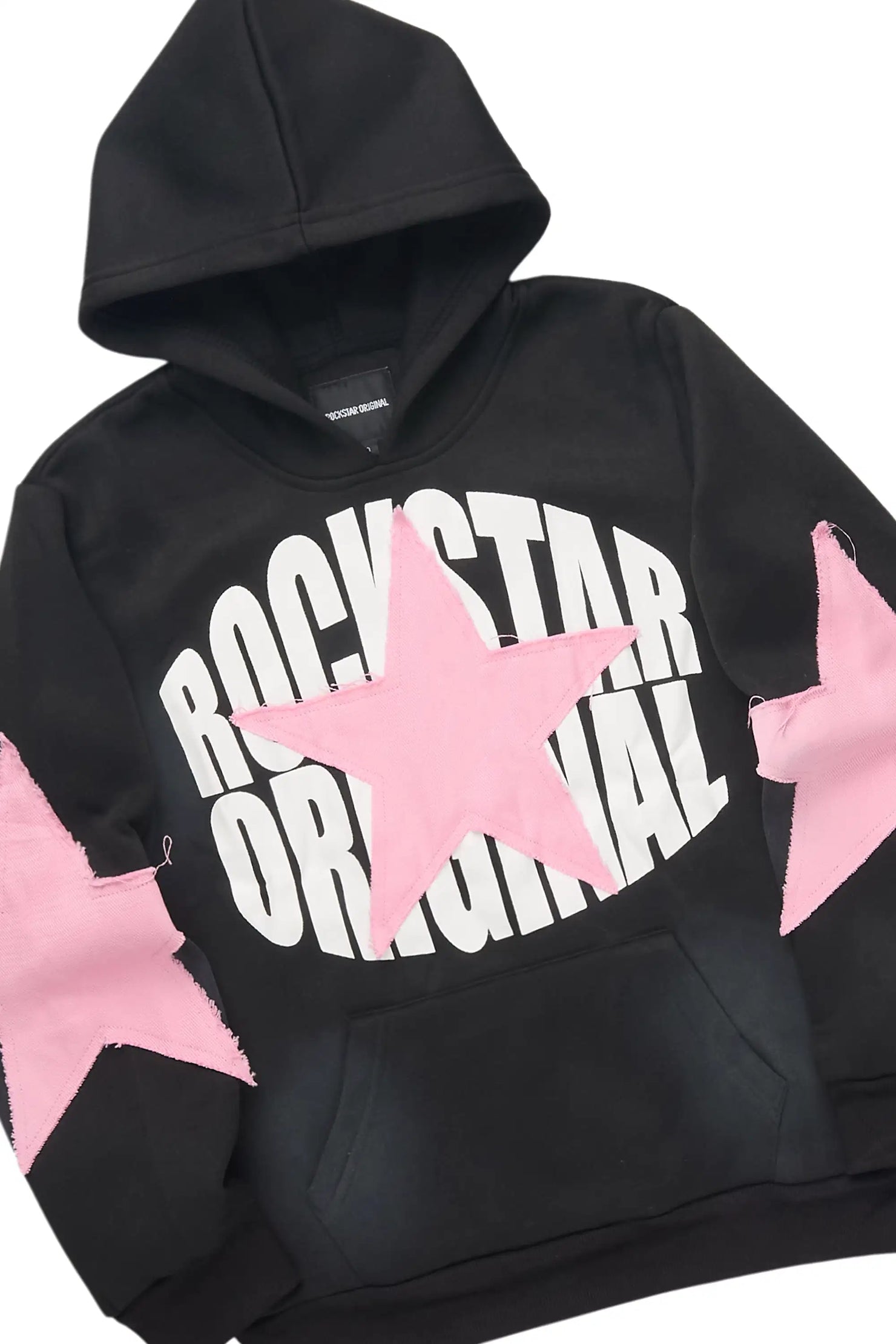 Girls Khaly Black/Pink Stacked Track Set