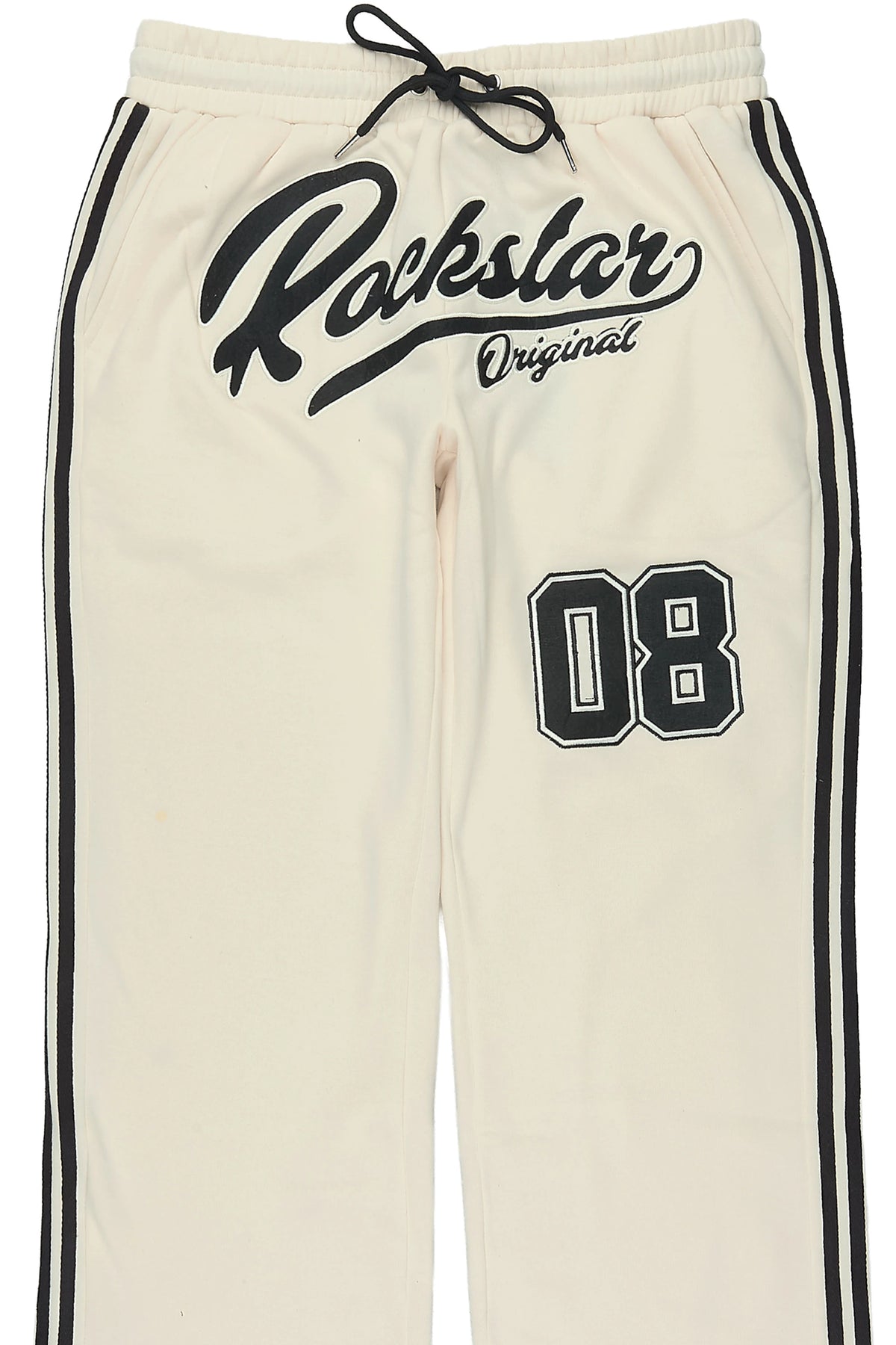Yazan Black/Cream French Terry Relaxed Pant