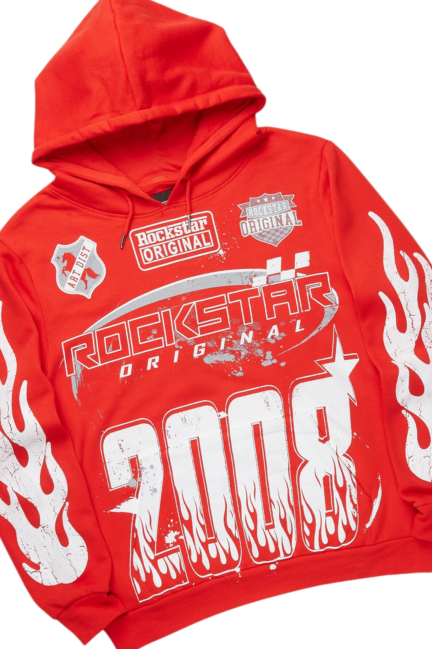Amos Red/White Hoodie/Stacked Flare Track Set
