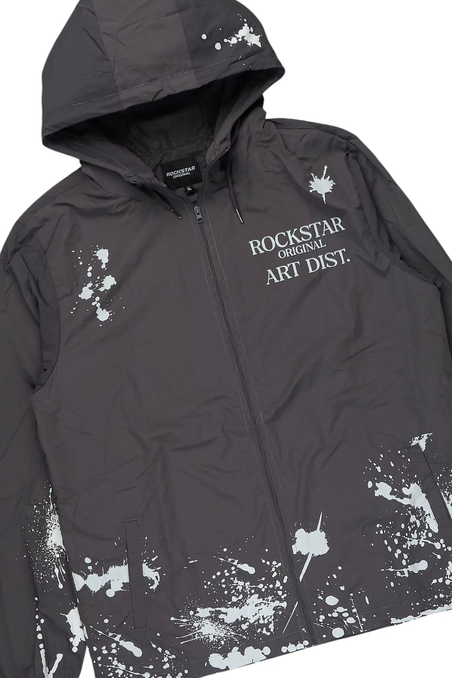 Raffer Grey/Blue Windbreaker/Stacked Cargo Flare Jean