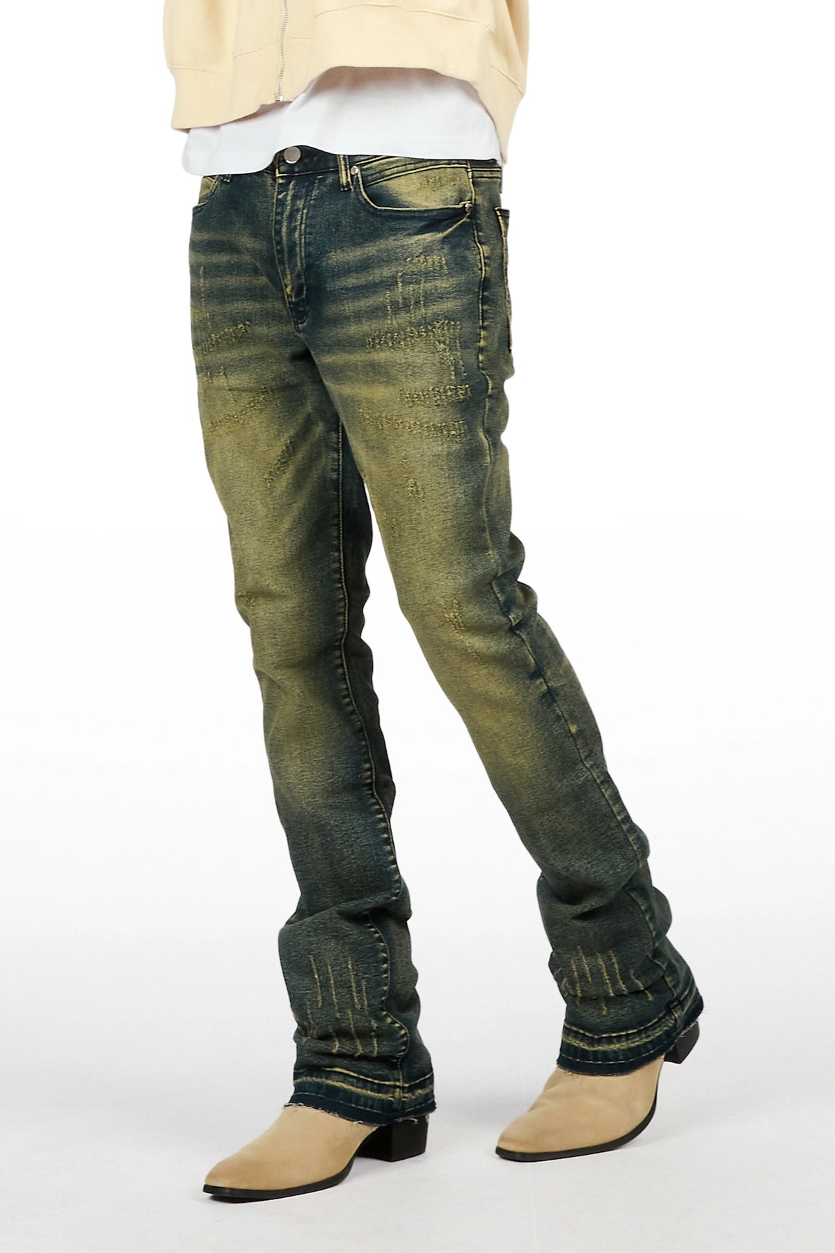 Nunoz Dark Blue Stacked Jean
