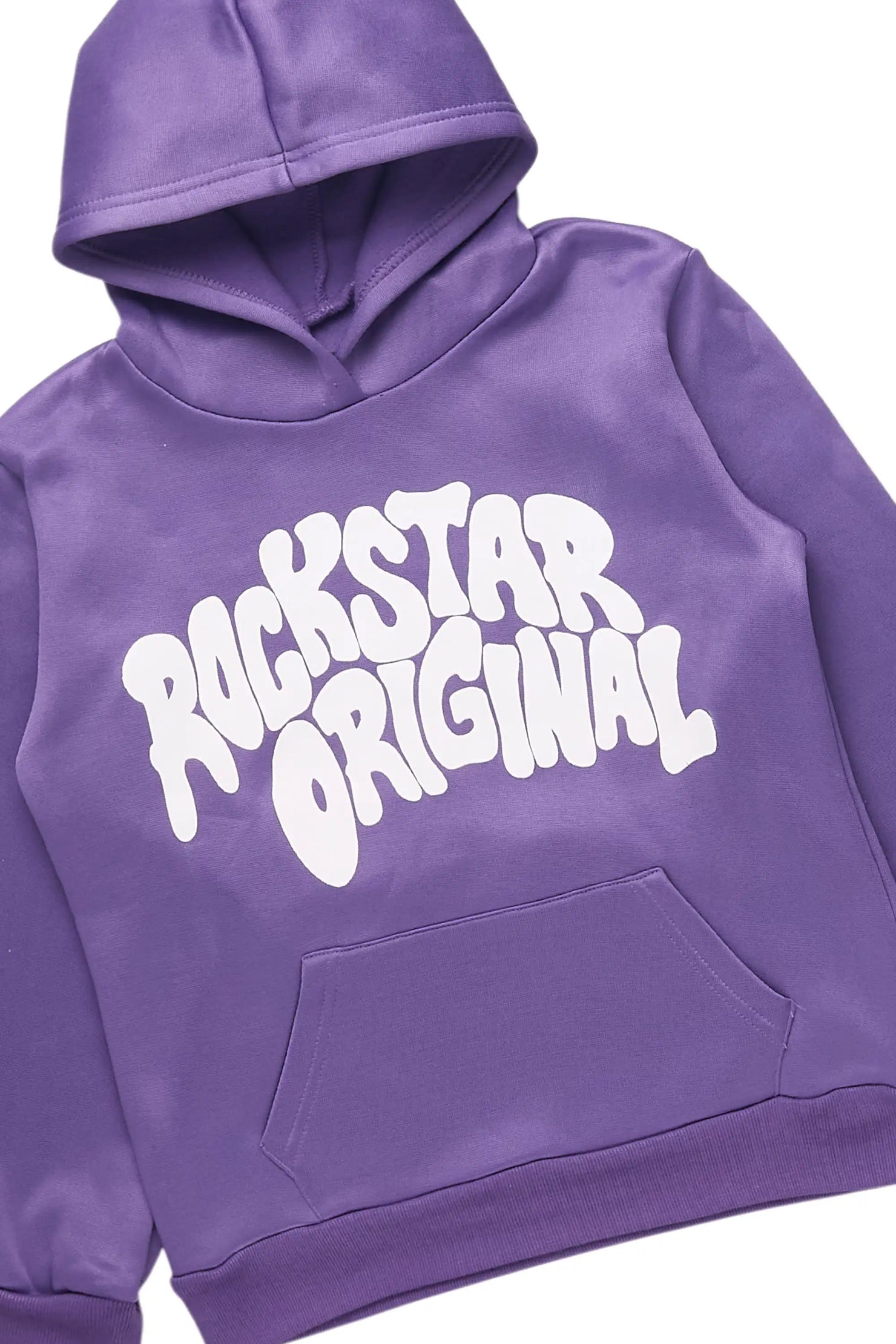 Girls Monique 2.0 Purple/White Hoodie/Stacked Flare Track Set