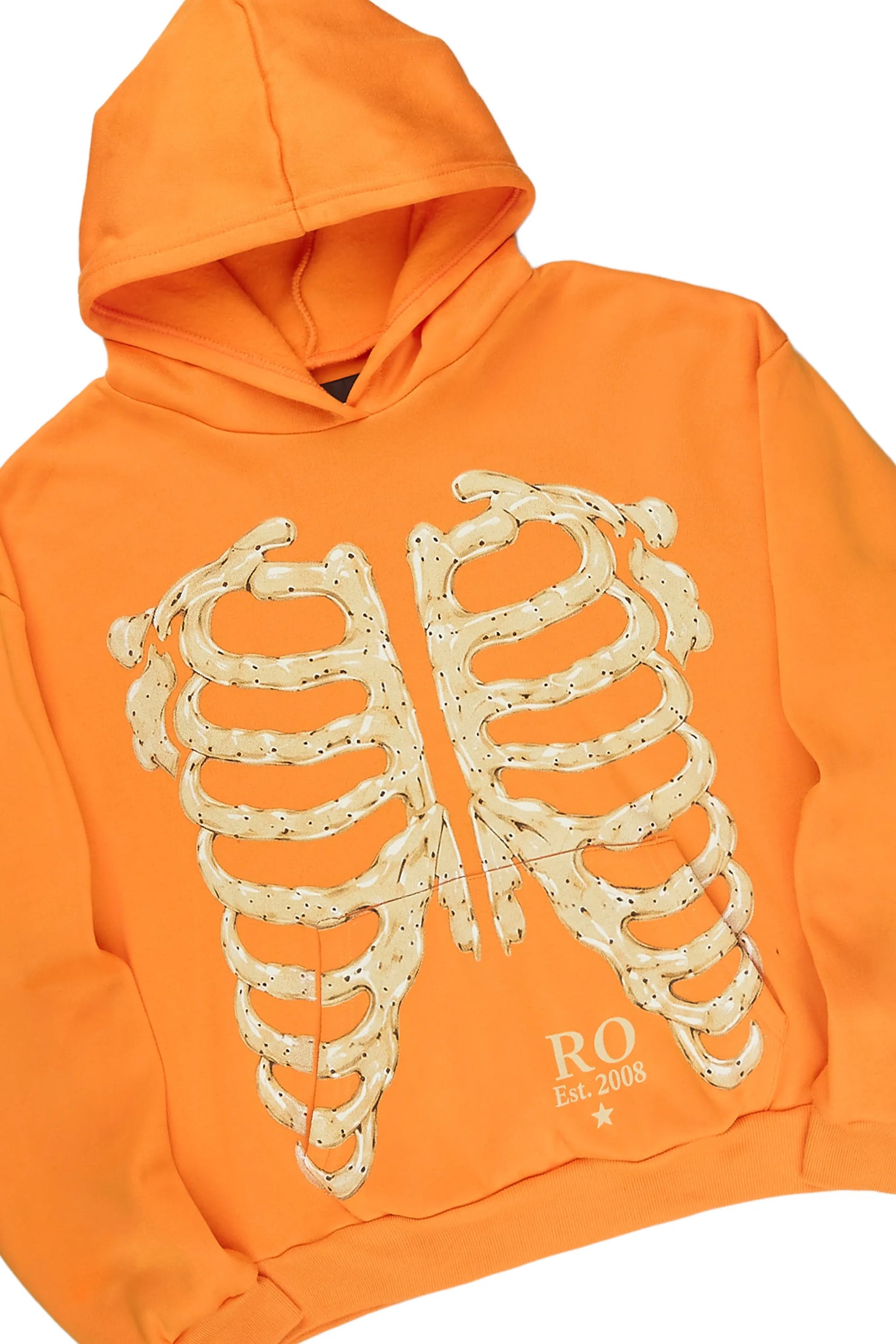Boys Misrev Toddler Orange/Cream Stacked Hoodie Track Set